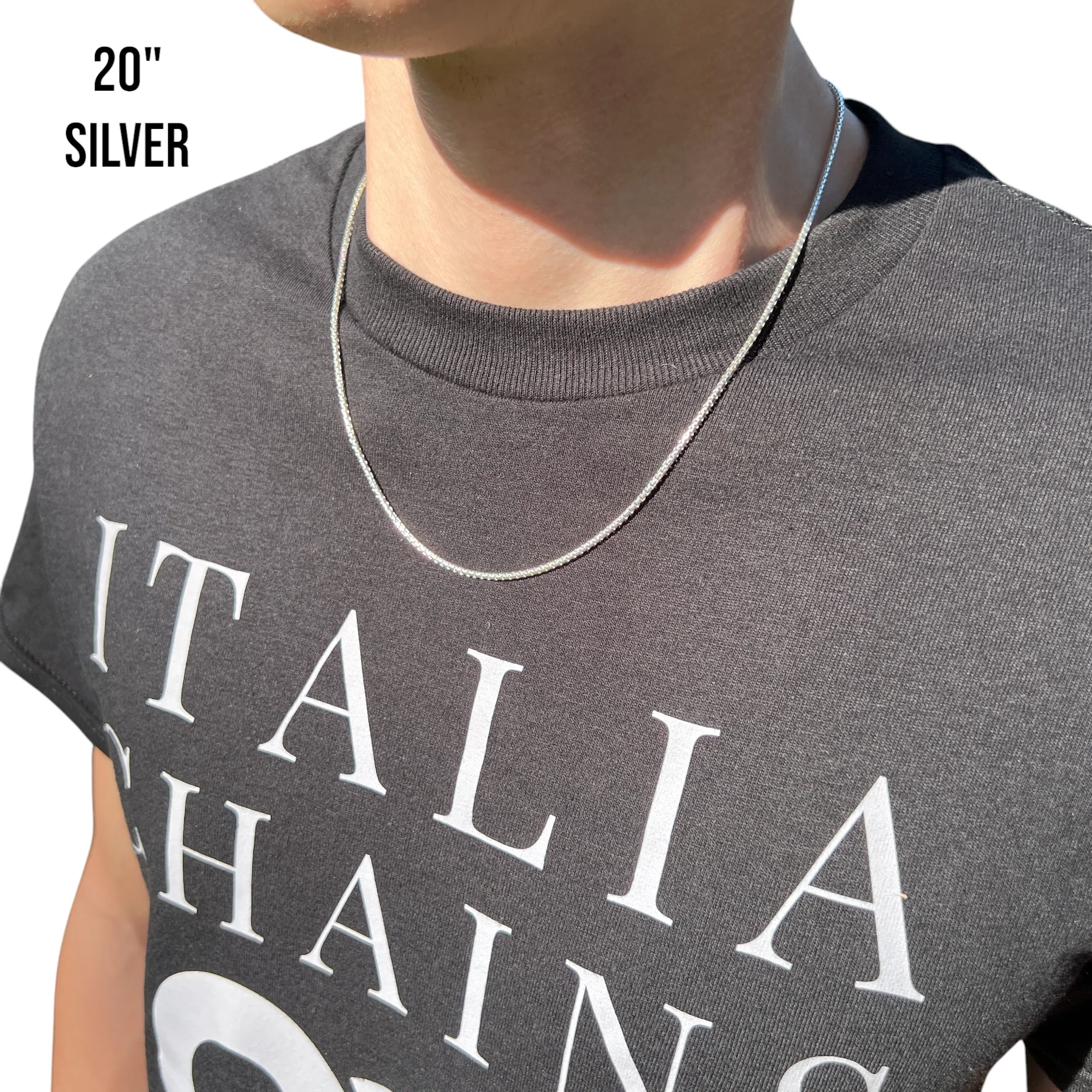 925 Sterling Silver 1.8mm Rounded Box Chain Necklace - Image 11