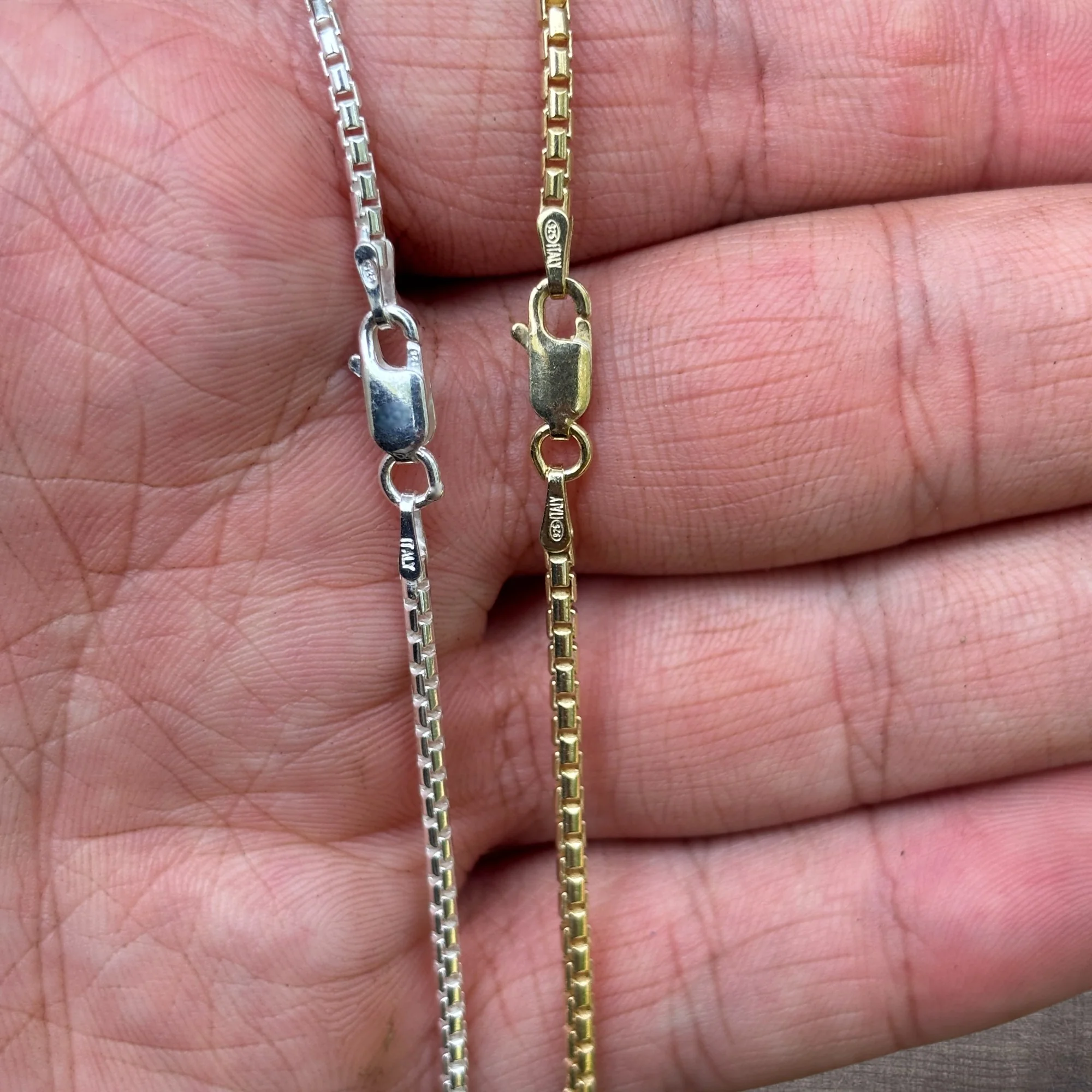 925 Sterling Silver 1.8mm Rounded Box Chain Necklace - Image 6