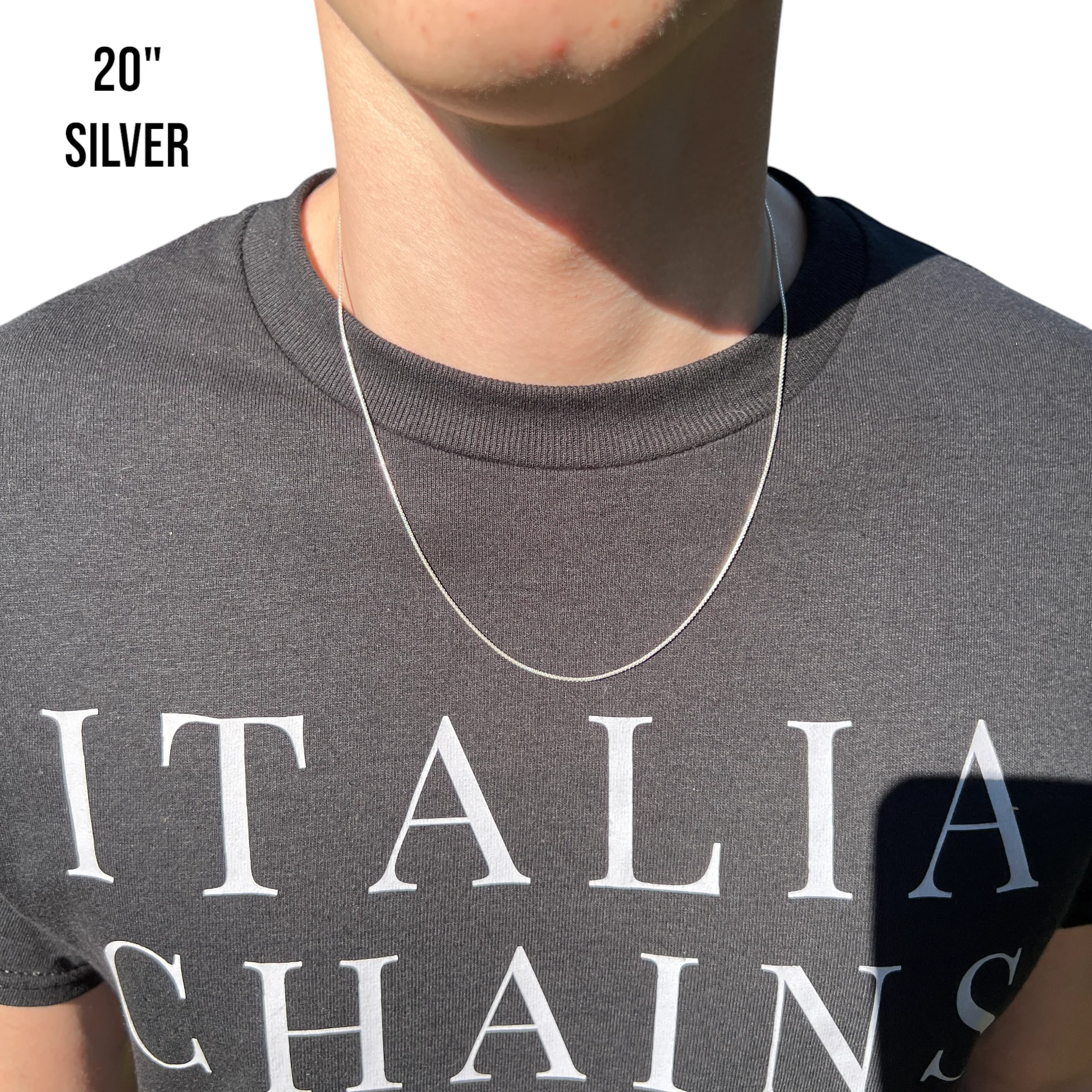 925 Sterling Silver 1mm Rounded Box Chain Necklace - Image 11