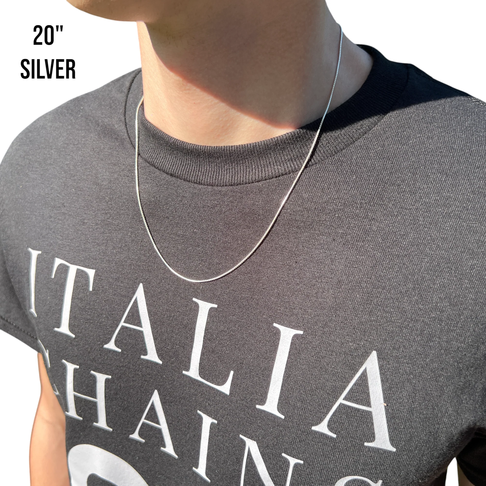 925 Sterling Silver 1mm Rounded Box Chain Necklace - Image 12