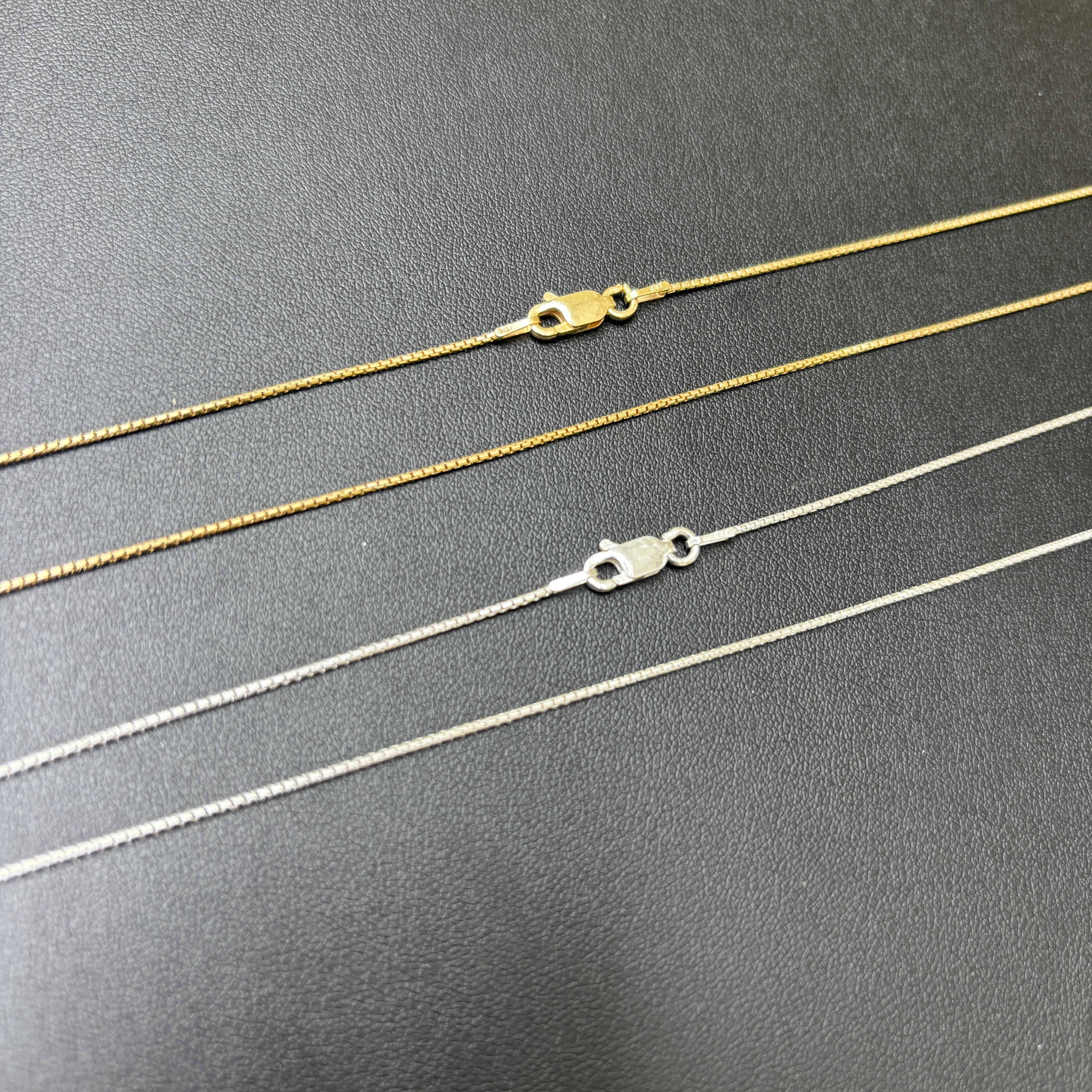 925 Sterling Silver 1mm Rounded Box Chain Necklace - Image 9
