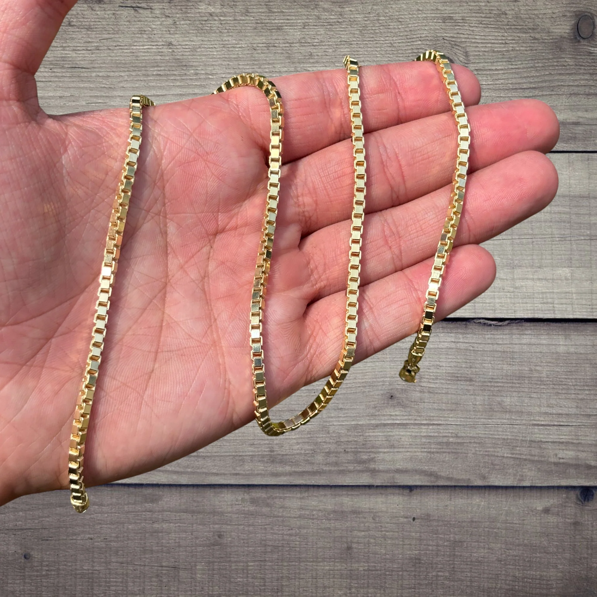 925 Sterling Silver 3mm Box Chain Necklace - Image 5