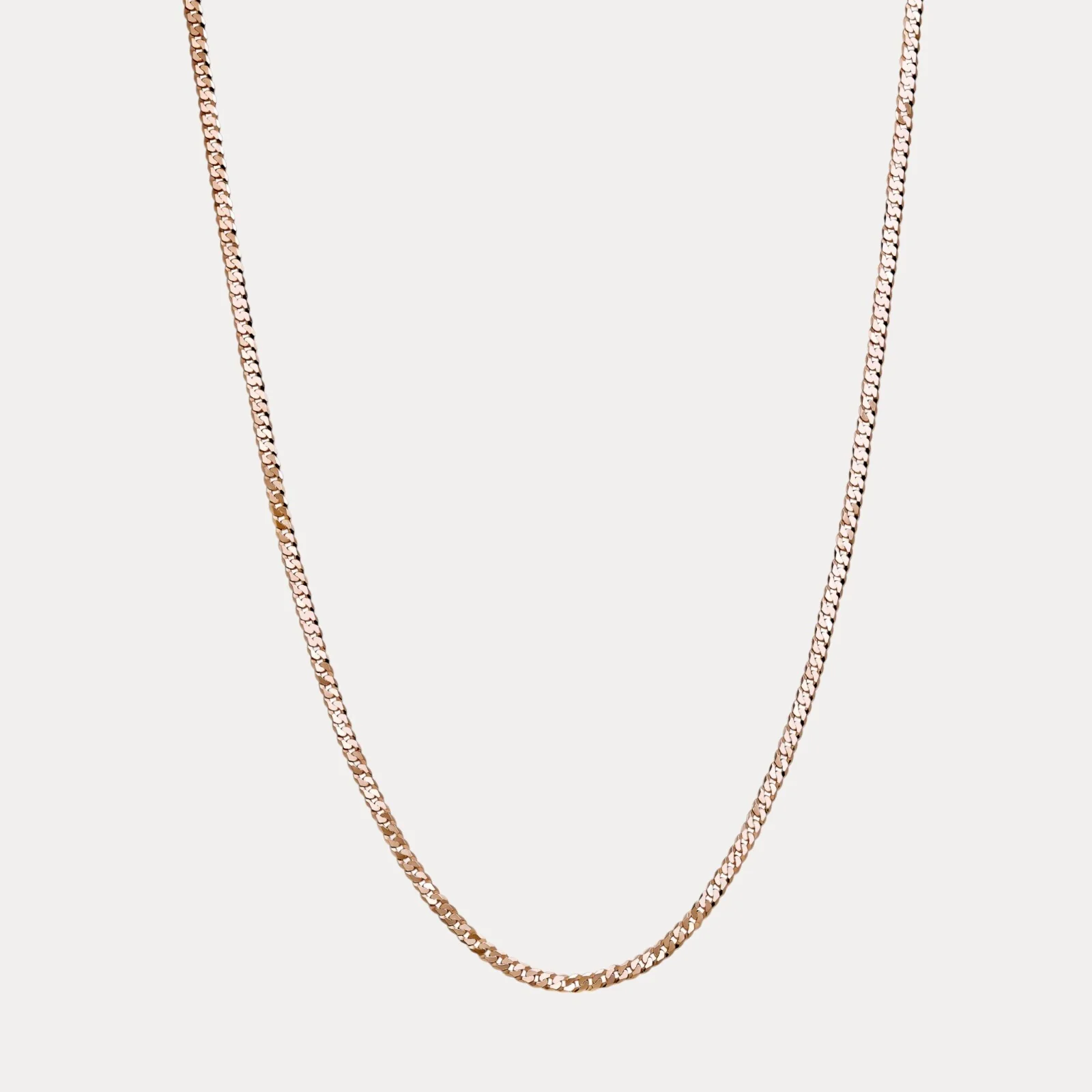 925 Sterling Silver 4mm Flat Curb Cuban Chain Necklace - Image 3