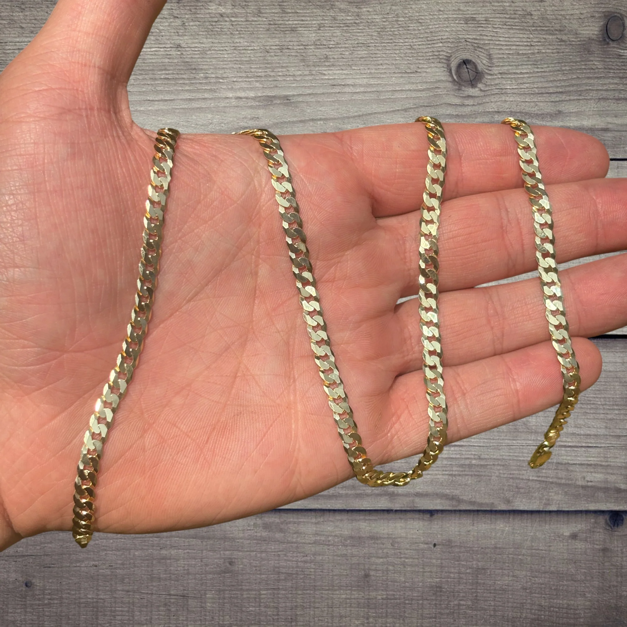 925 Sterling Silver 5mm Flat Curb Cuban Chain Necklace - Image 7
