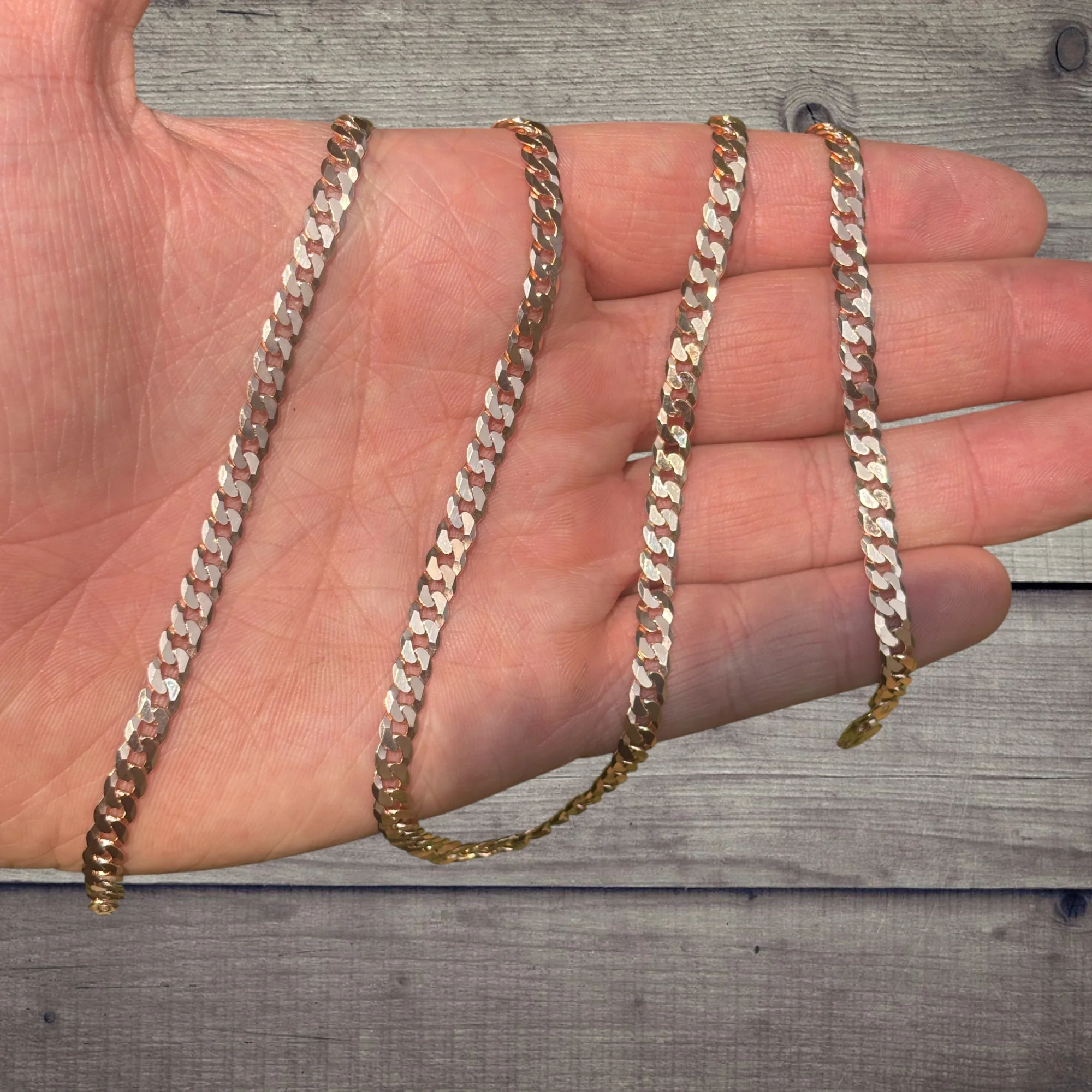925 Sterling Silver 5mm Flat Curb Cuban Chain Necklace - Image 8