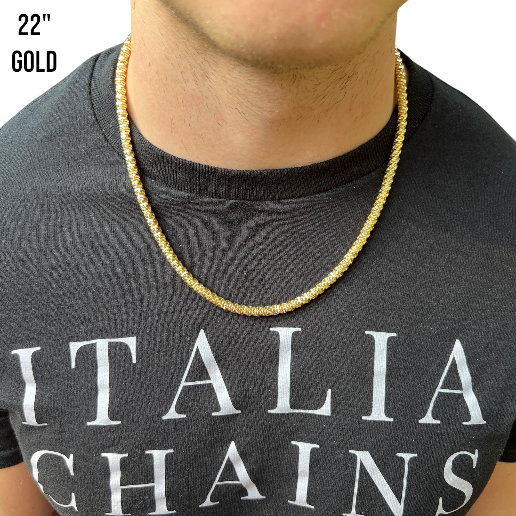 925 Sterling Silver 5mm Rock Chain Necklace - Image 13