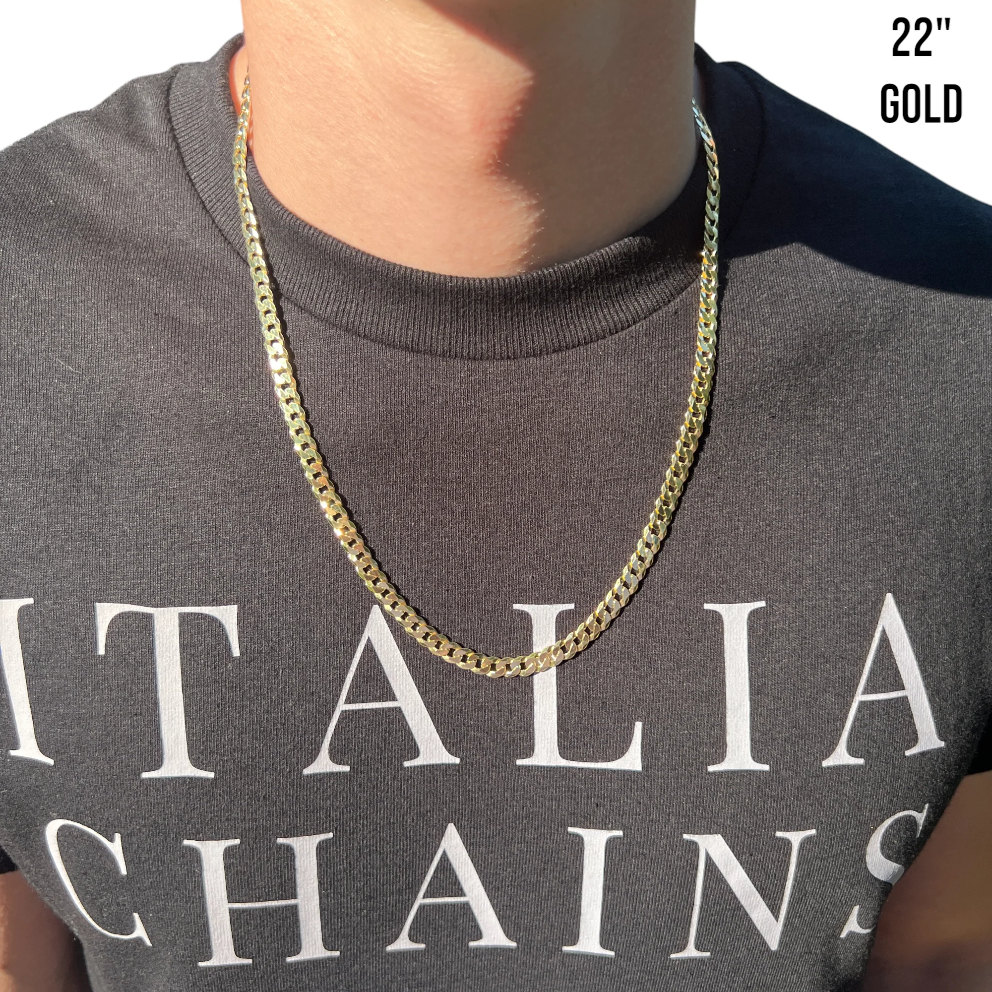 925 Sterling Silver 6mm Flat Curb Cuban Chain Necklace - Image 14