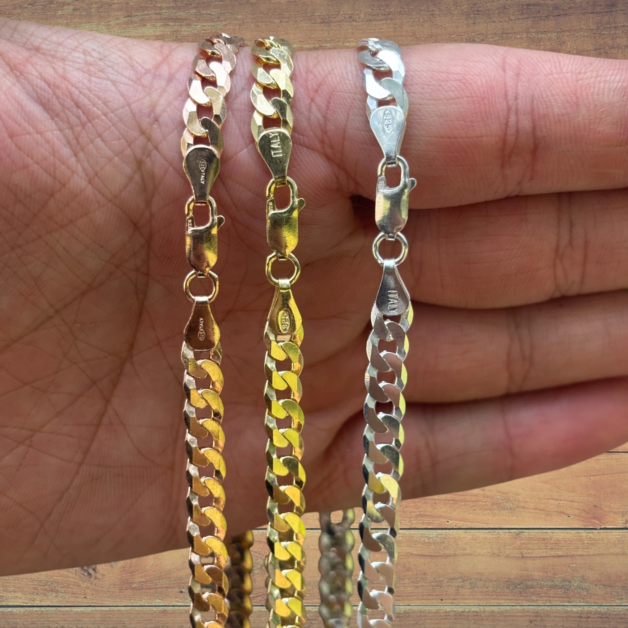 925 Sterling Silver 6mm Flat Curb Cuban Chain Necklace - Image 5