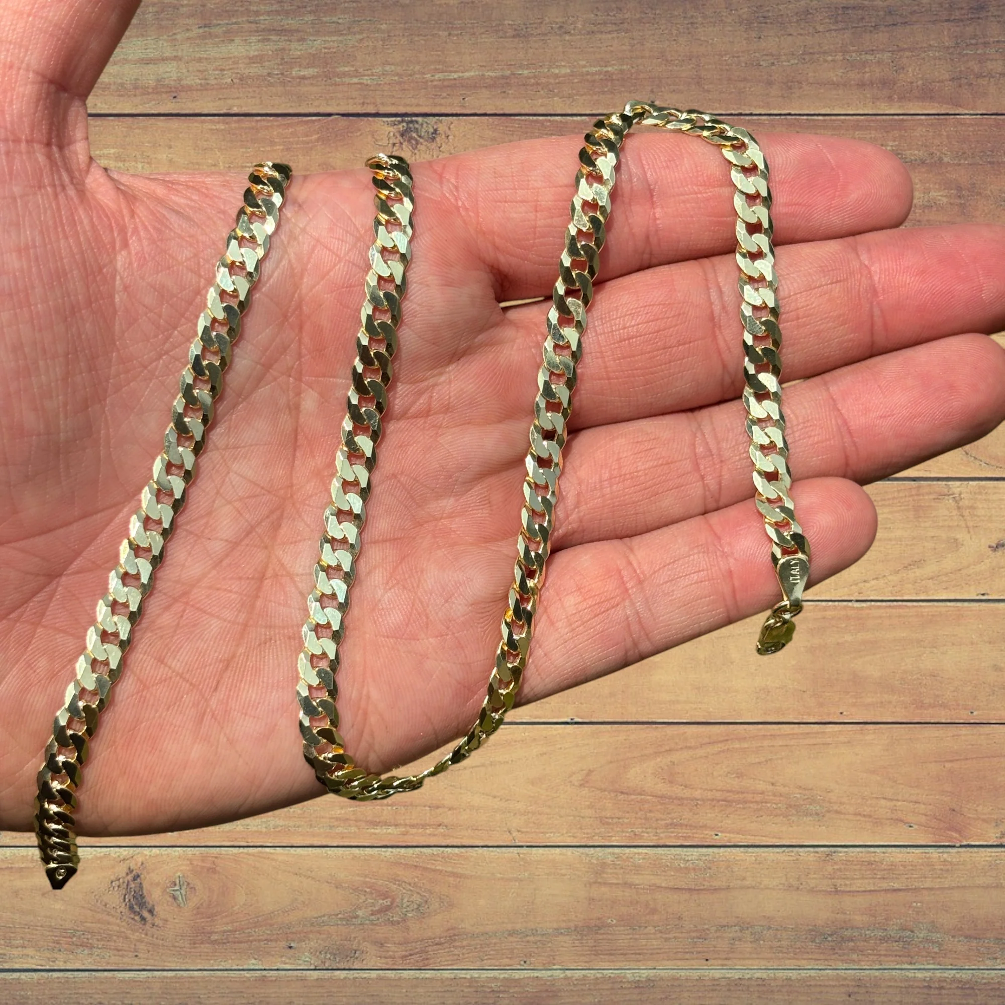 925 Sterling Silver 6mm Flat Curb Cuban Chain Necklace - Image 7
