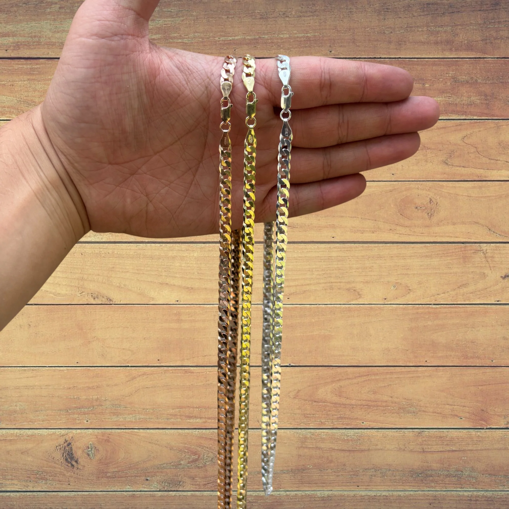 925 Sterling Silver 6mm Flat Curb Cuban Chain Necklace - Image 8