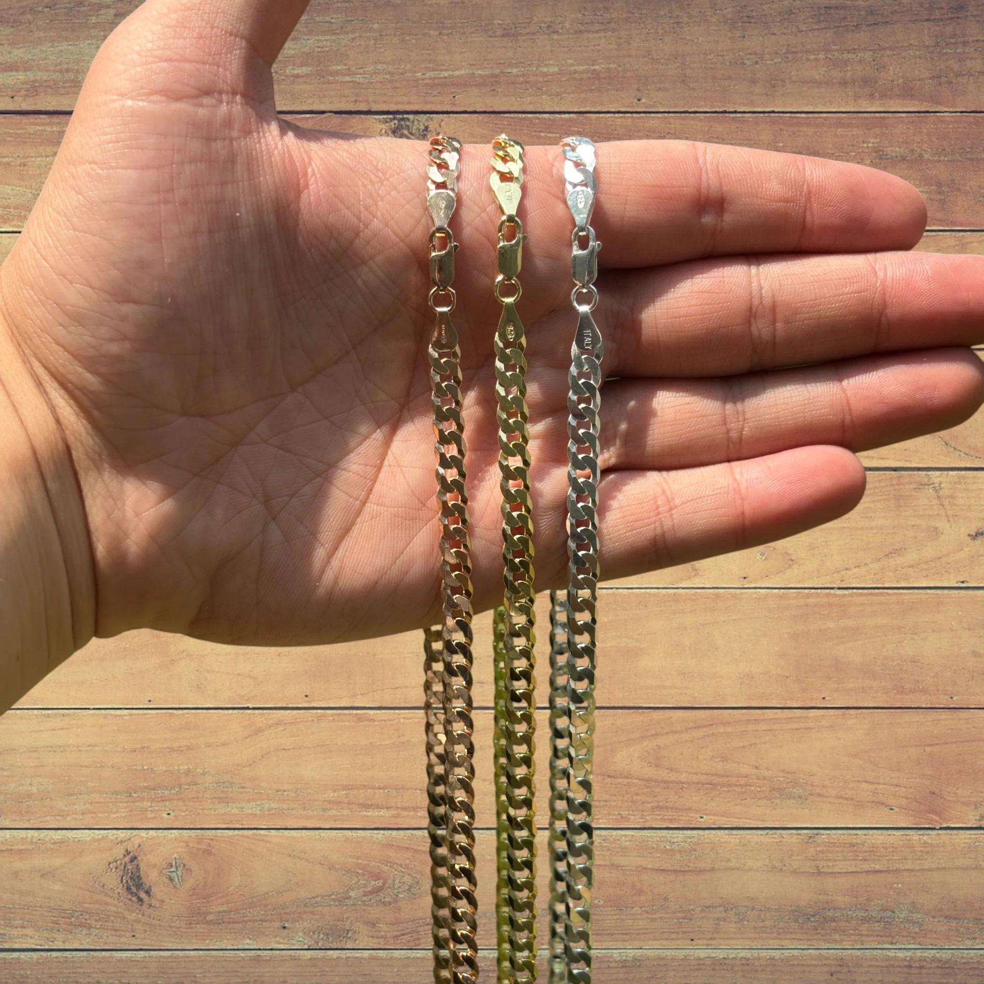 925 Sterling Silver 6mm Flat Curb Cuban Chain Necklace - Image 9