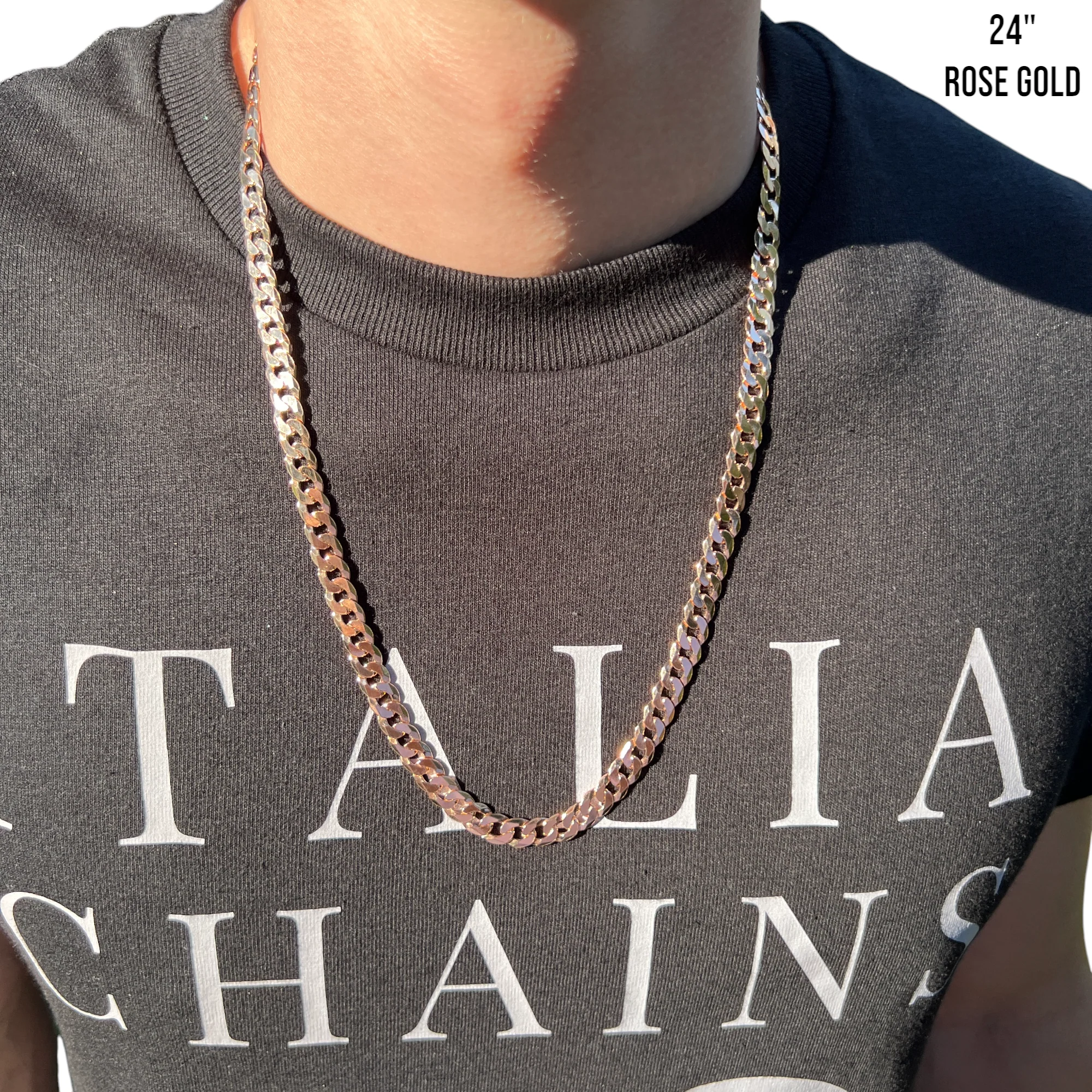 925 Sterling Silver 8mm Flat Curb Cuban Chain Necklace - Image 15