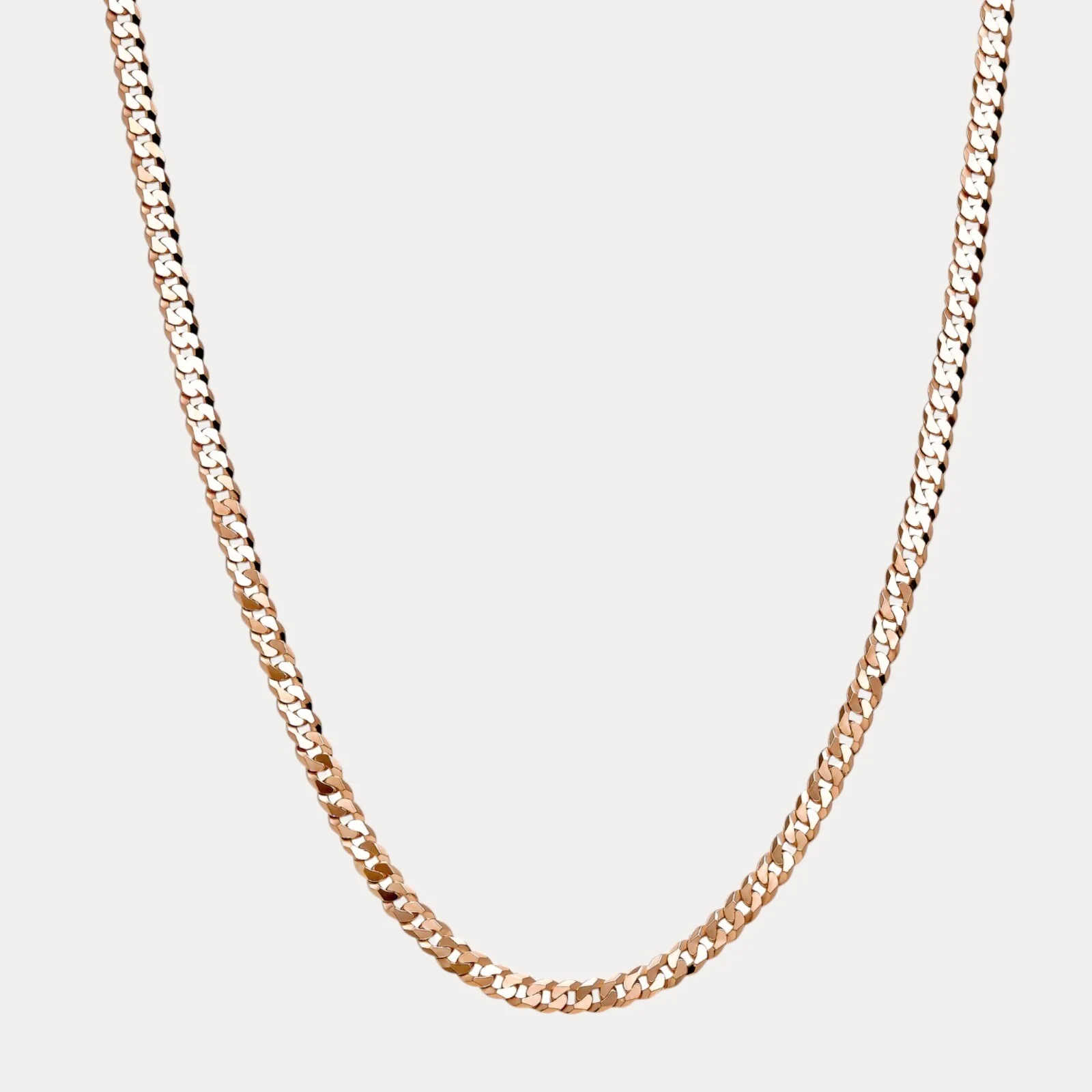 925 Sterling Silver 8mm Flat Curb Cuban Chain Necklace - Image 3