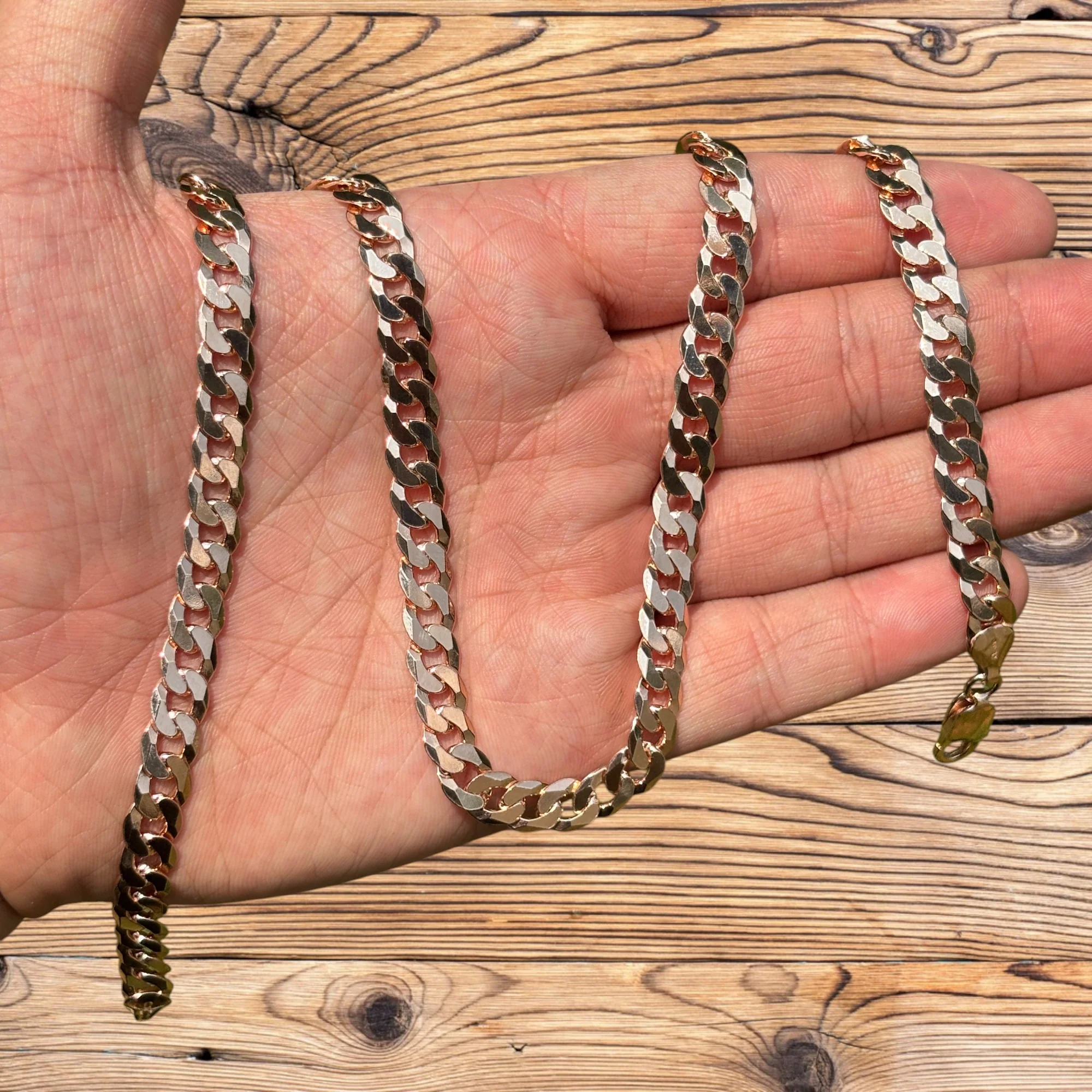 925 Sterling Silver 8mm Flat Curb Cuban Chain Necklace - Image 8