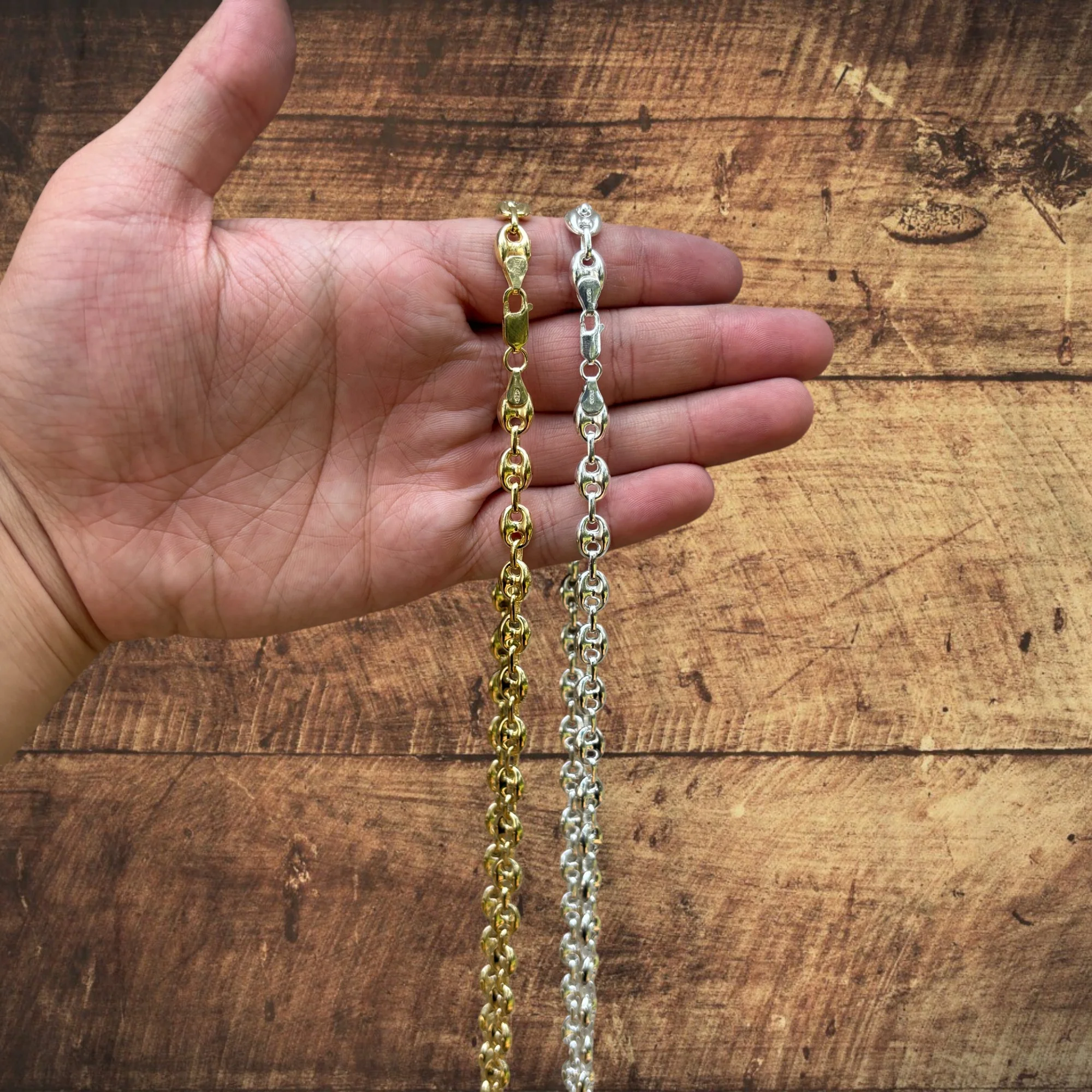 925 Sterling Silver 8mm Puffed Gucci Chain Necklace - Image 7