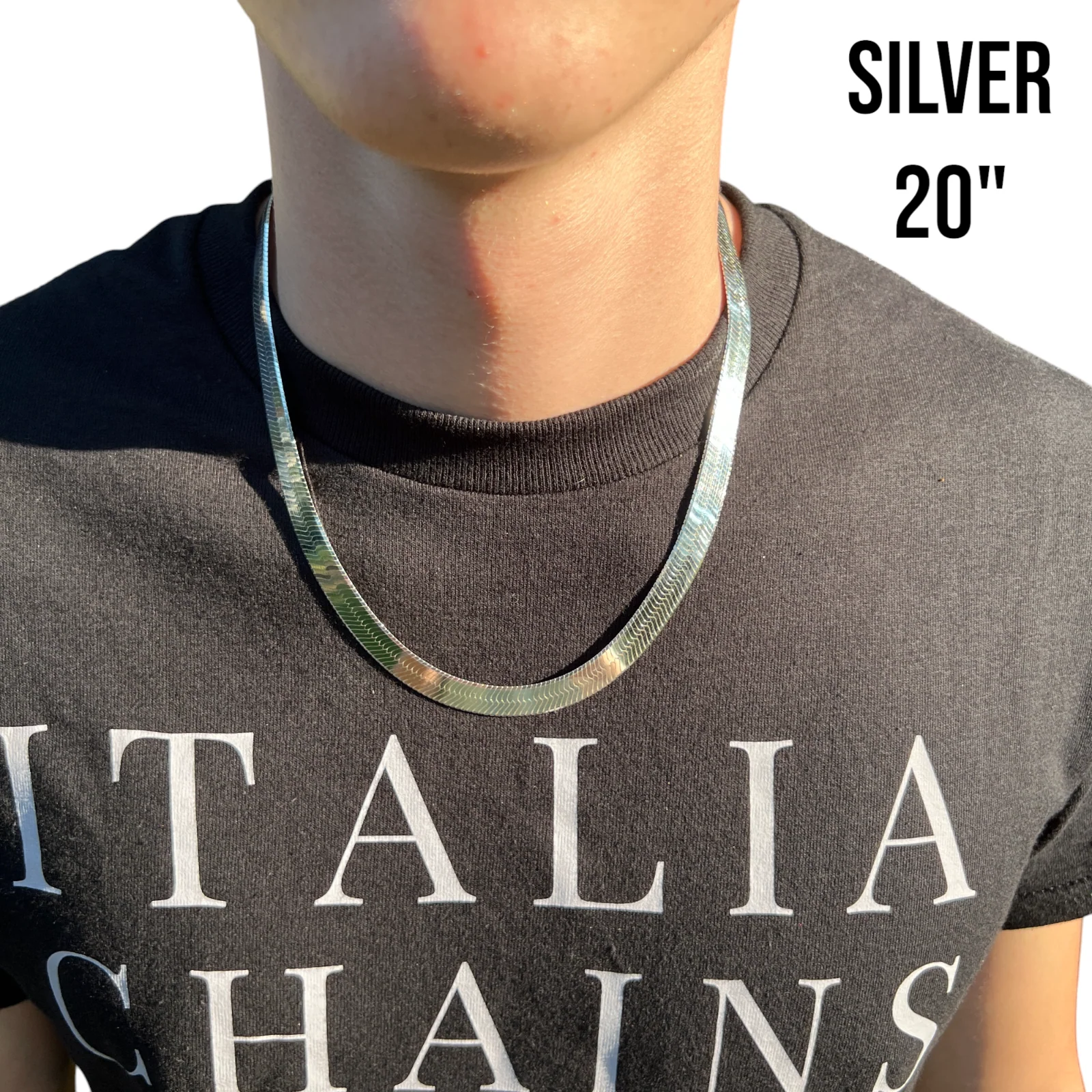 925 Sterling Silver 9mm Herringbone Chain Necklace - Image 10