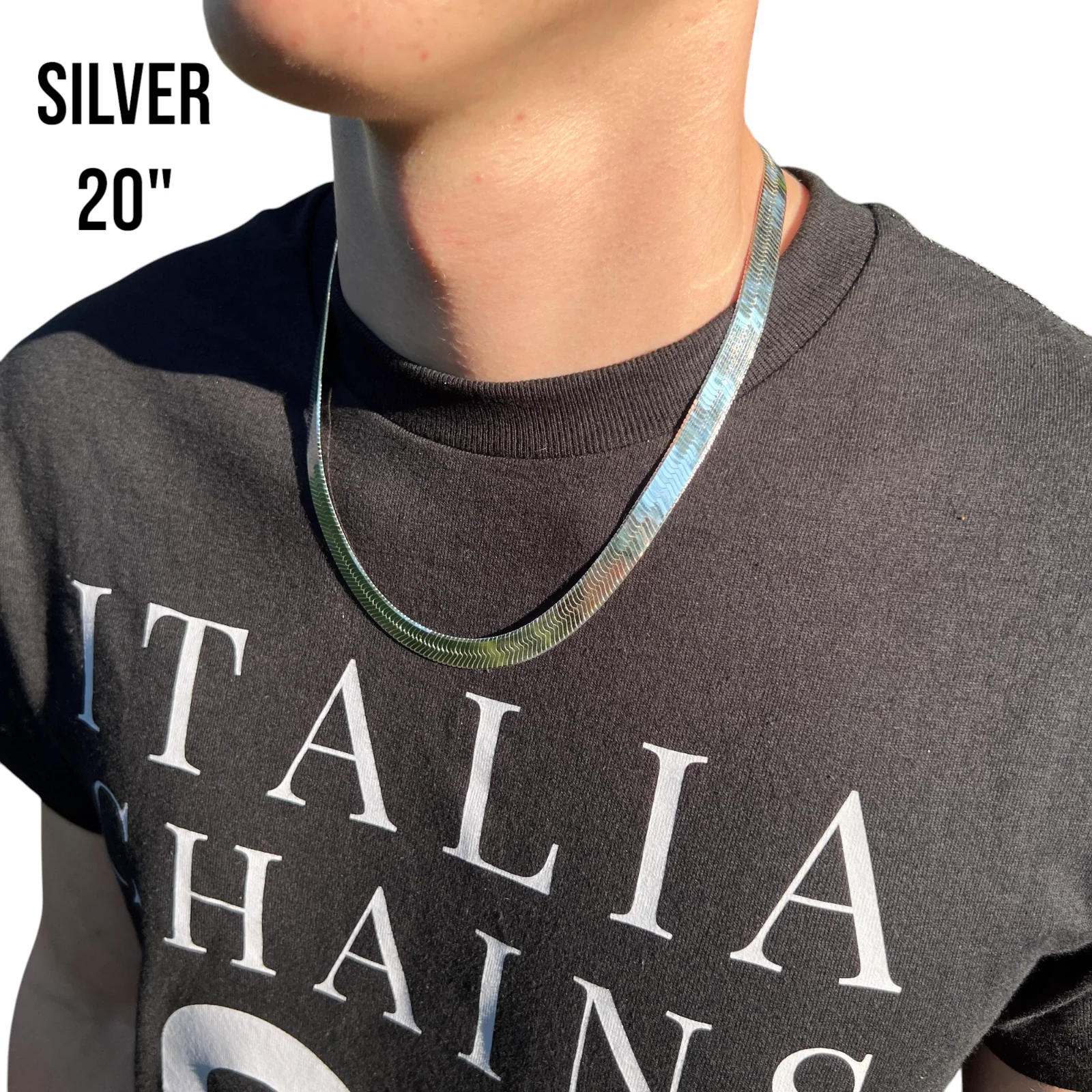 925 Sterling Silver 9mm Herringbone Chain Necklace - Image 11