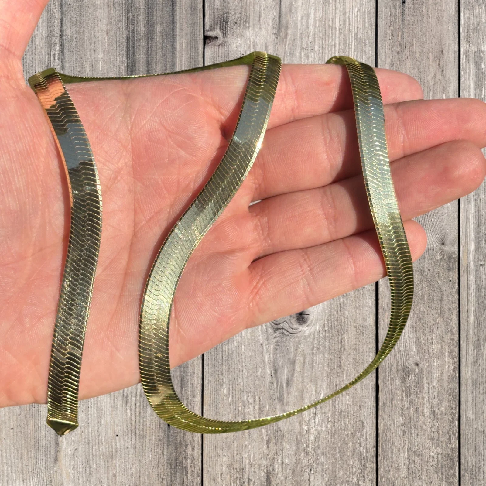 925 Sterling Silver 9mm Herringbone Chain Necklace - Image 6