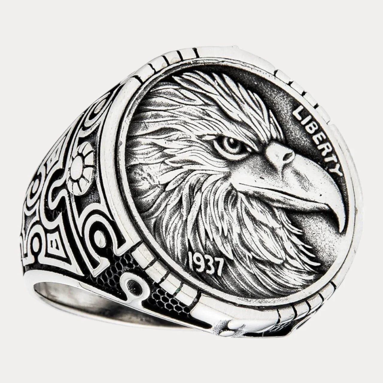925 Sterling Silver American Eagle Ring