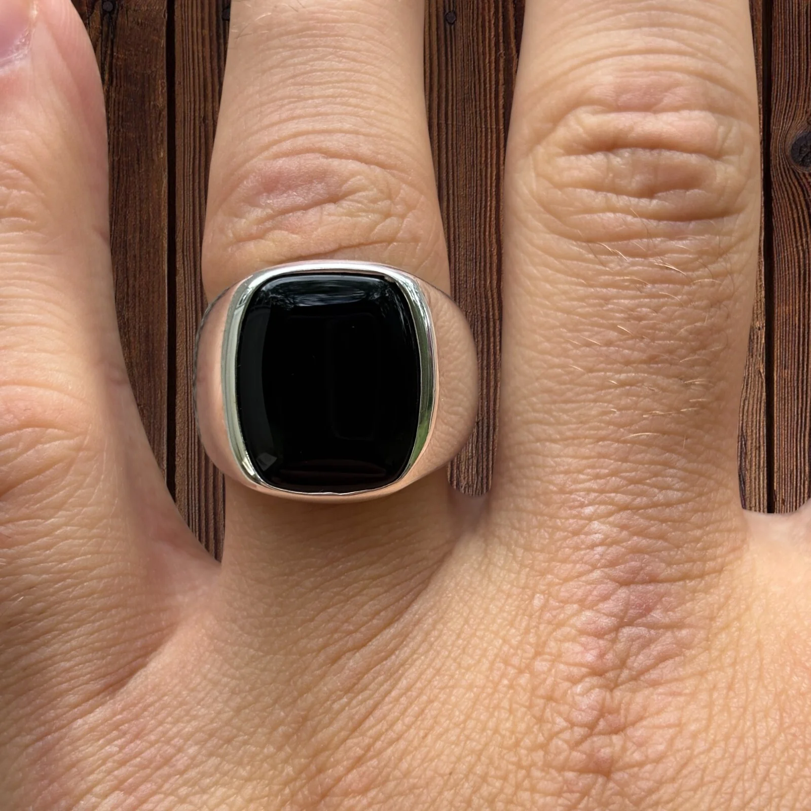 925 Sterling Silver Black Onyx Ring - Image 5