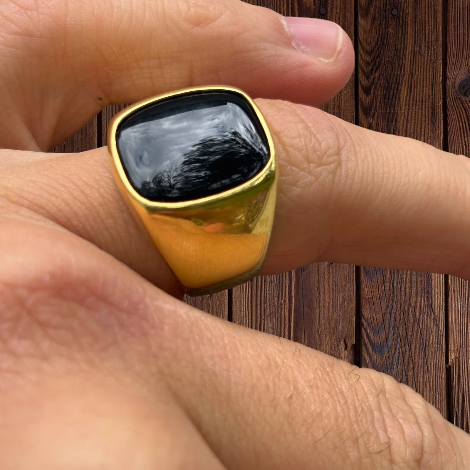 925 Sterling Silver Black Onyx Ring - Image 7