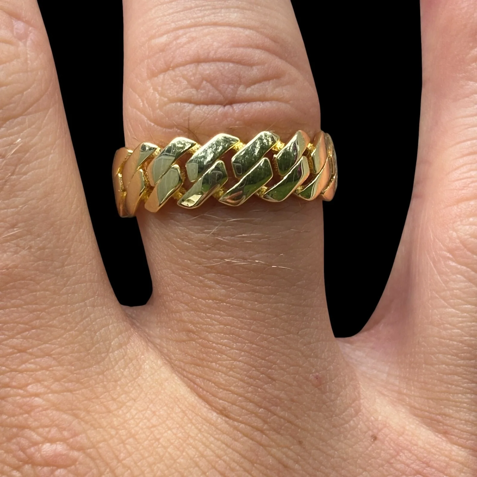 925 Sterling Silver Prong Cuban Ring - Image 8
