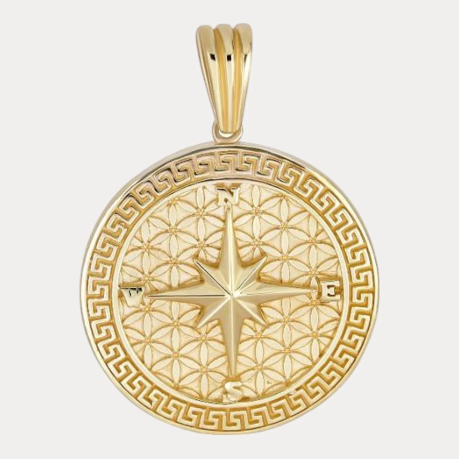 925 Sterling Silver Compass Pendant - Image 2