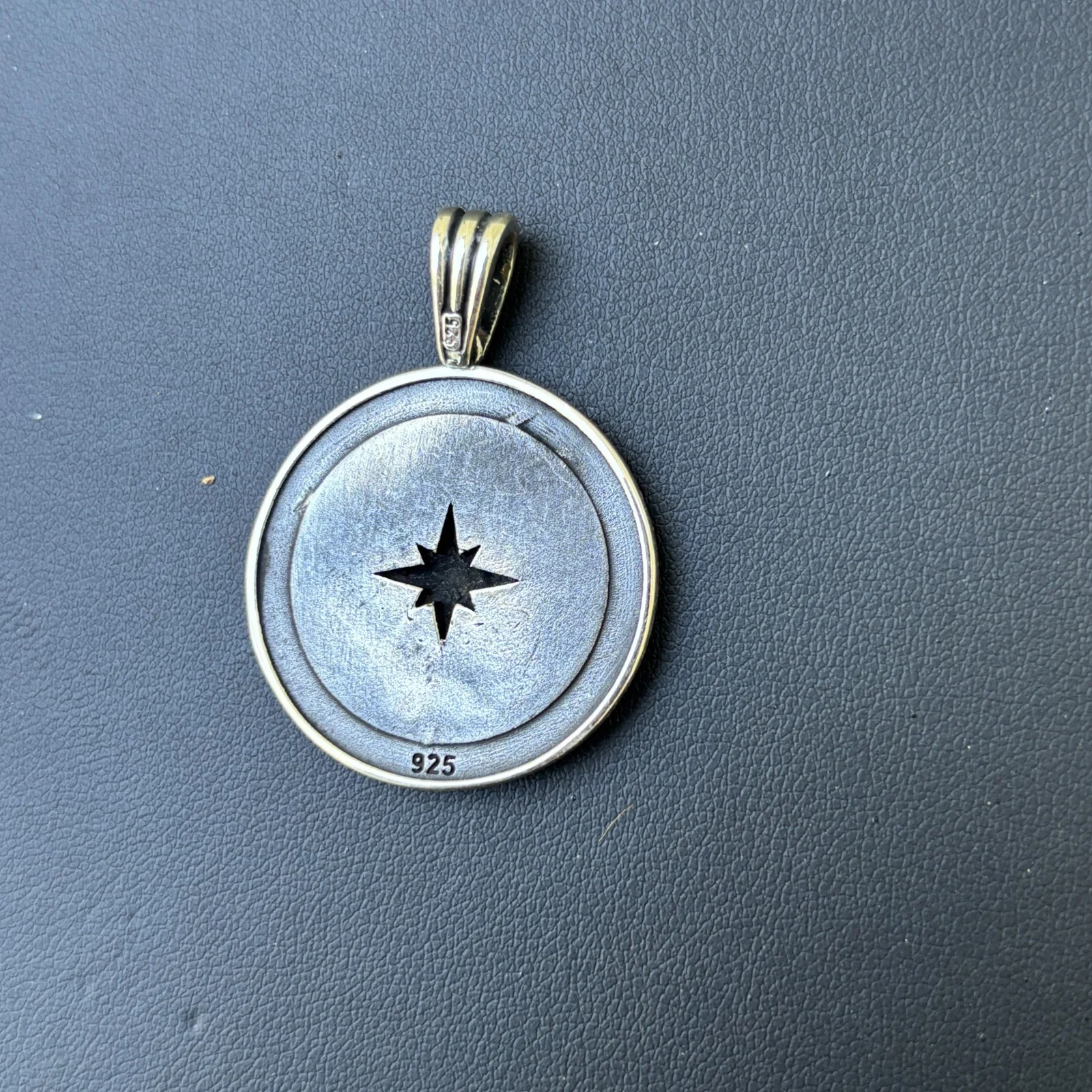 925 Sterling Silver Compass Pendant - Image 8