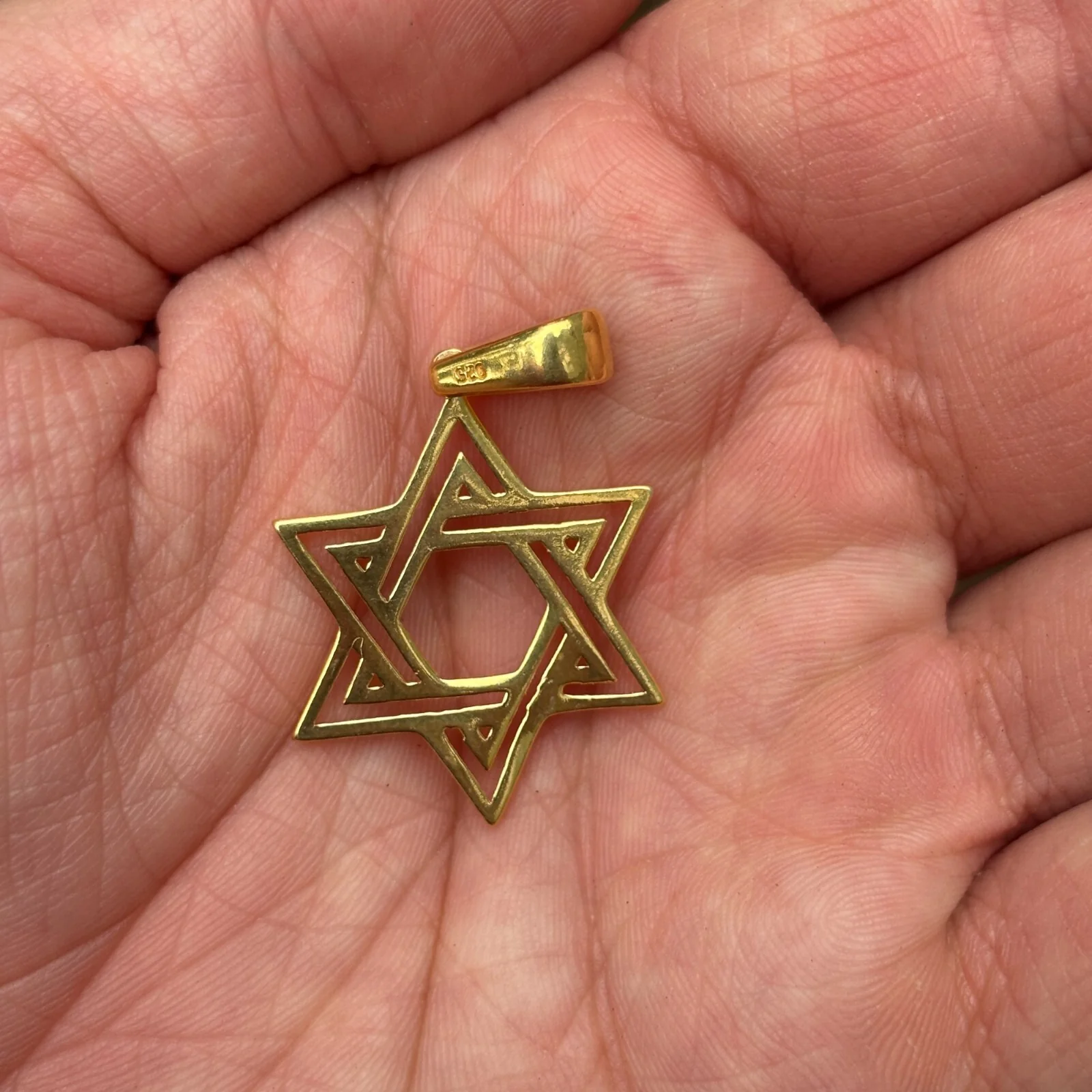 925 Sterling Silver Cutout Star of David Pendant - Image 5