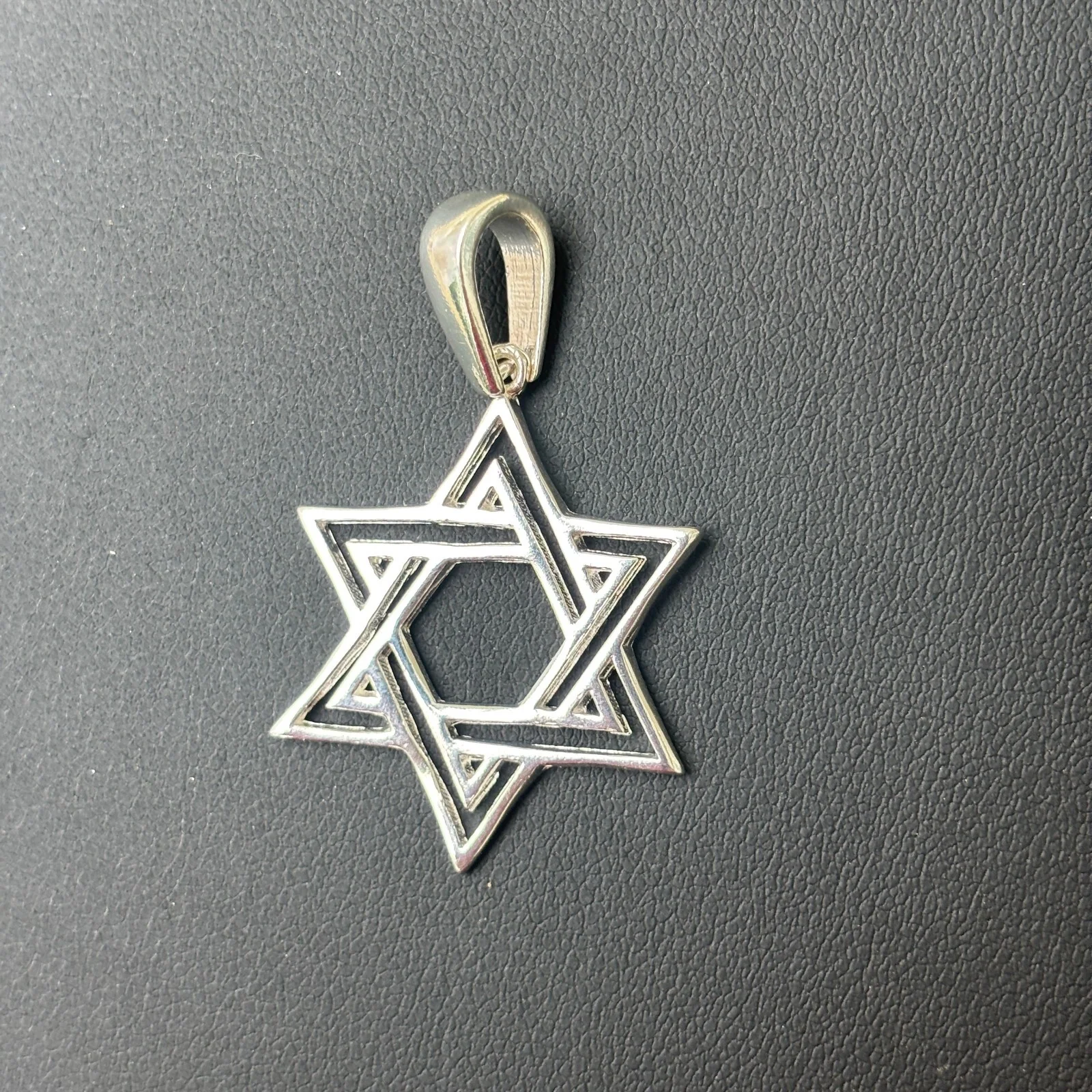 925 Sterling Silver Cutout Star of David Pendant - Image 7