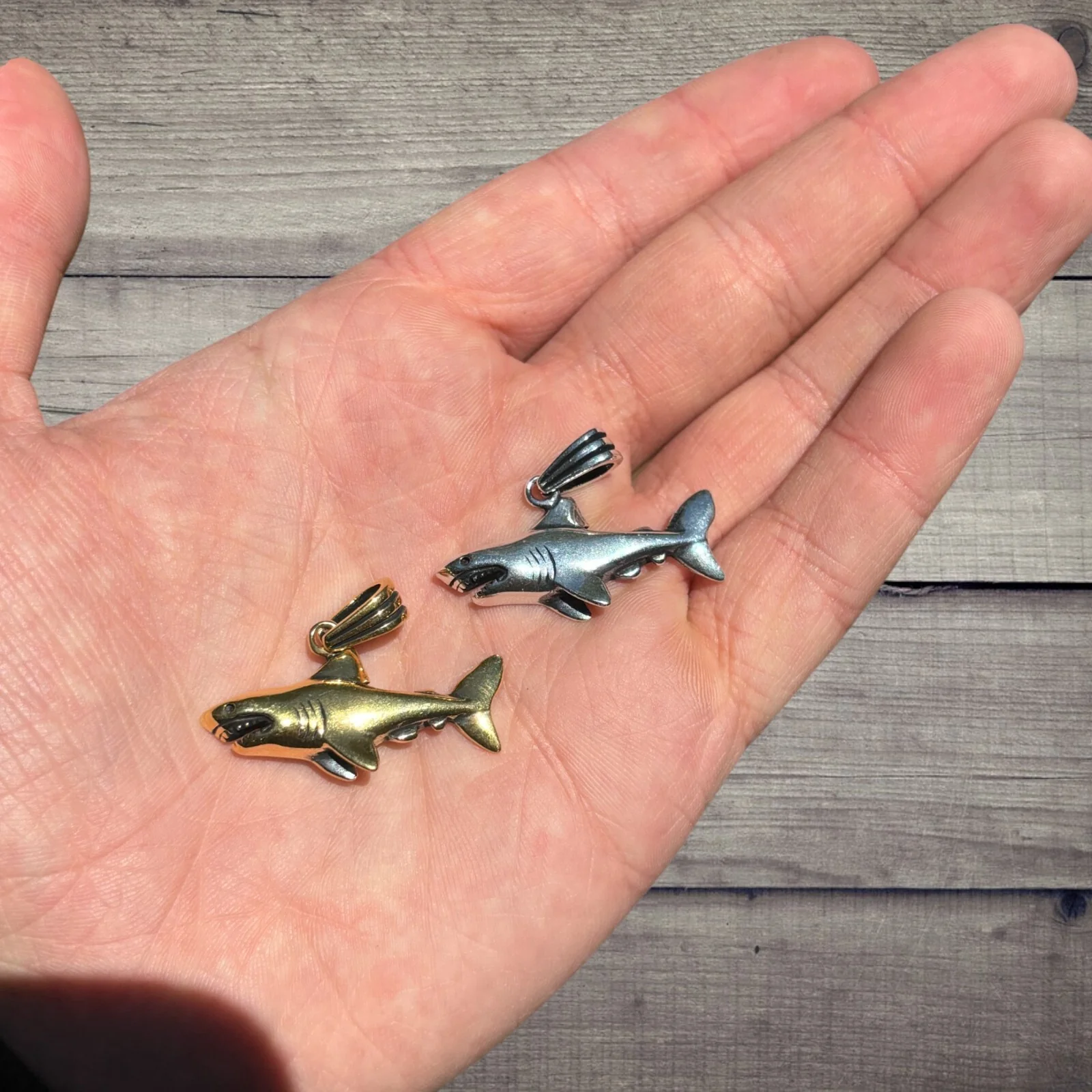 925 Sterling Silver Great White Shark Pendant - Image 4