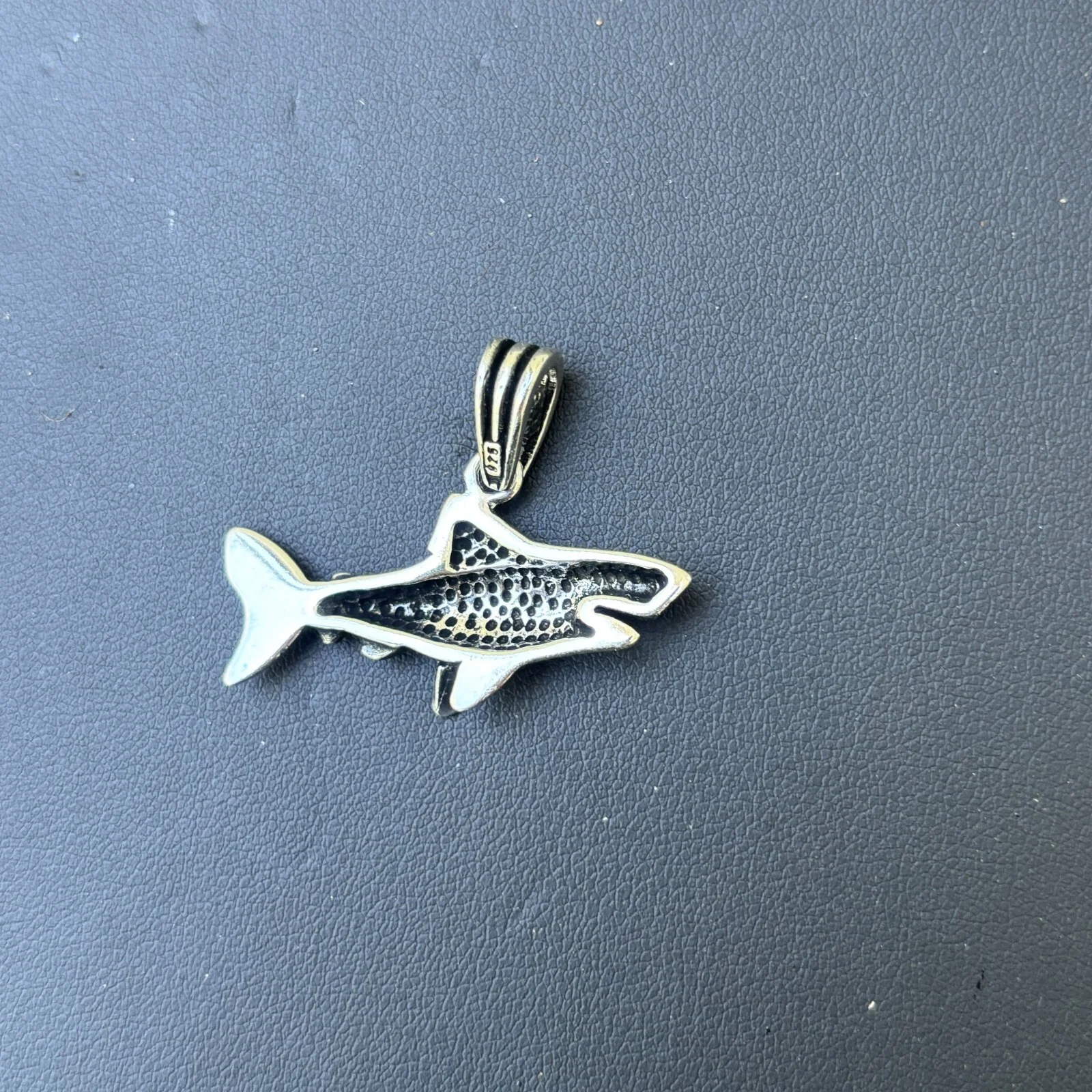 925 Sterling Silver Great White Shark Pendant - Image 8