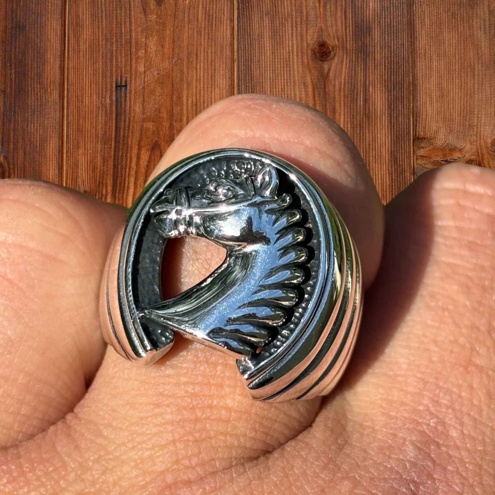 925 Sterling Silver Horseshoe Ring - Image 4