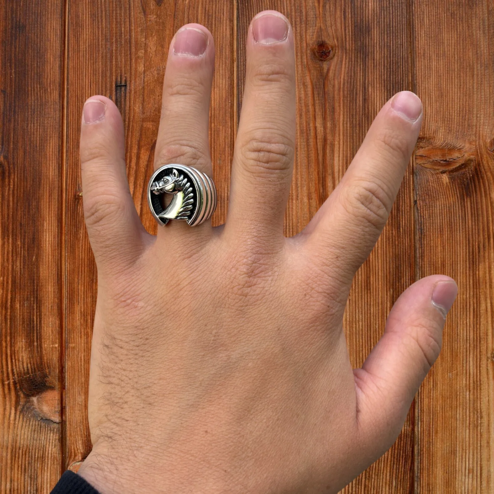 925 Sterling Silver Horseshoe Ring - Image 7
