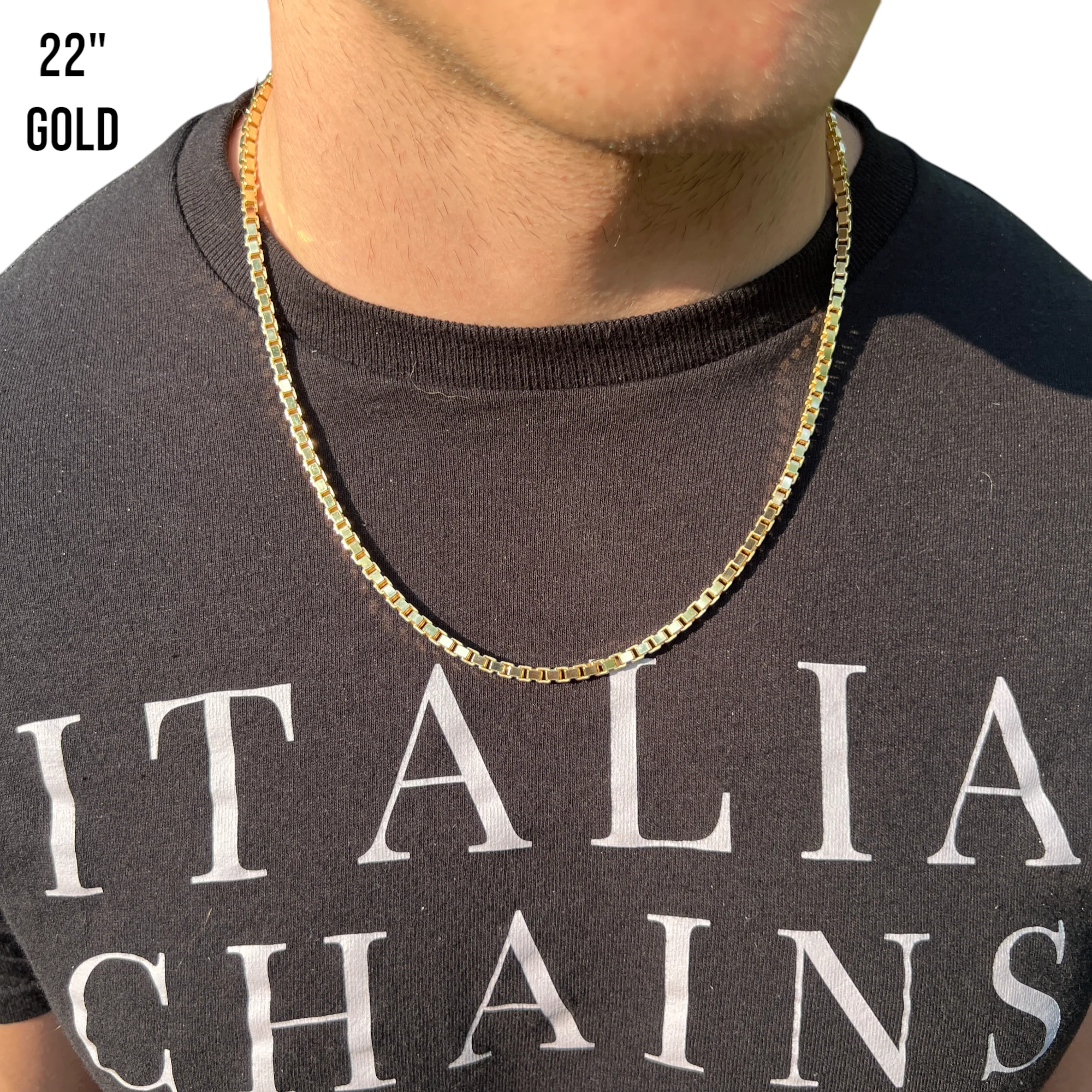 925 Sterling Silver 4mm Box Chain Necklace - Image 13