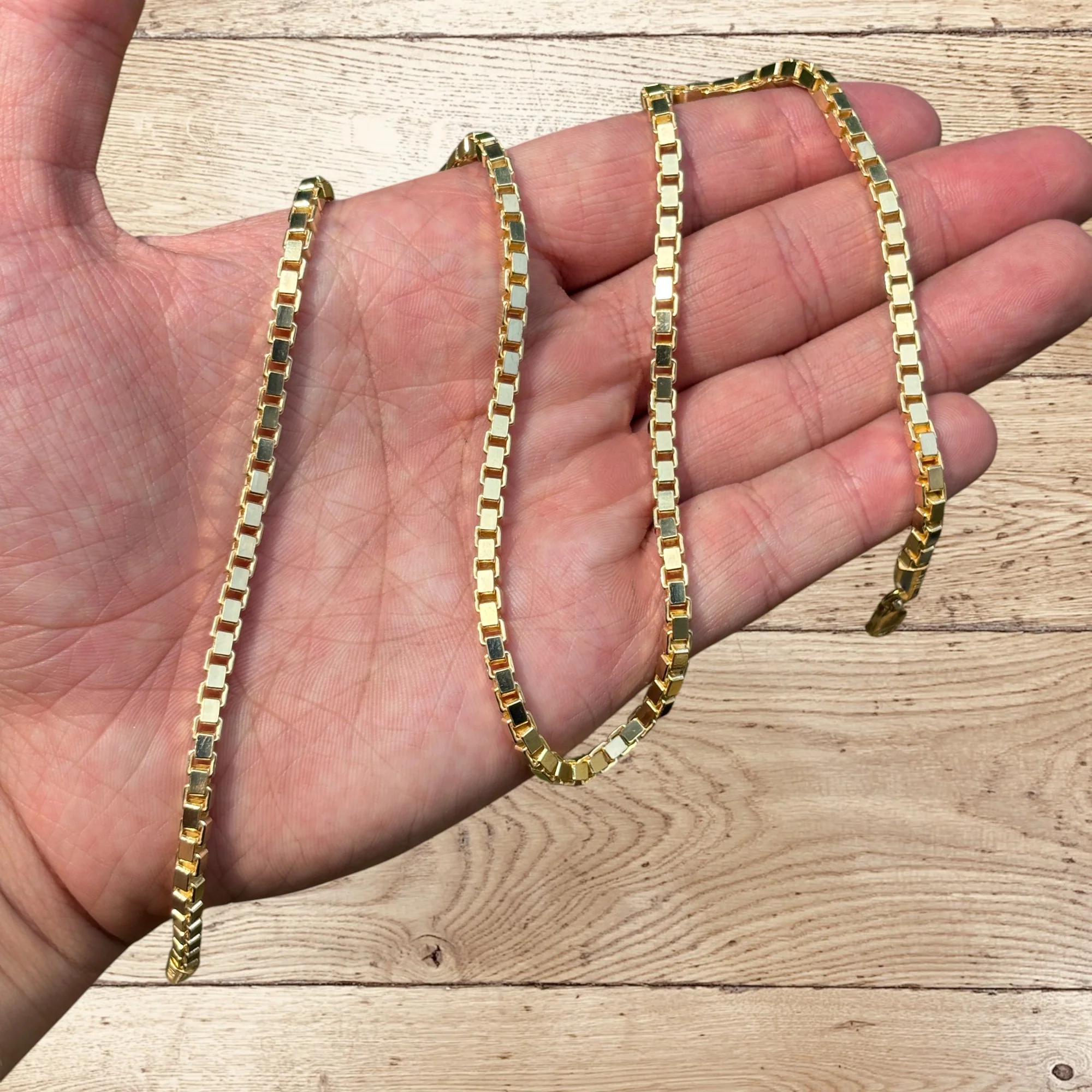 925 Sterling Silver 4mm Box Chain Necklace - Image 5