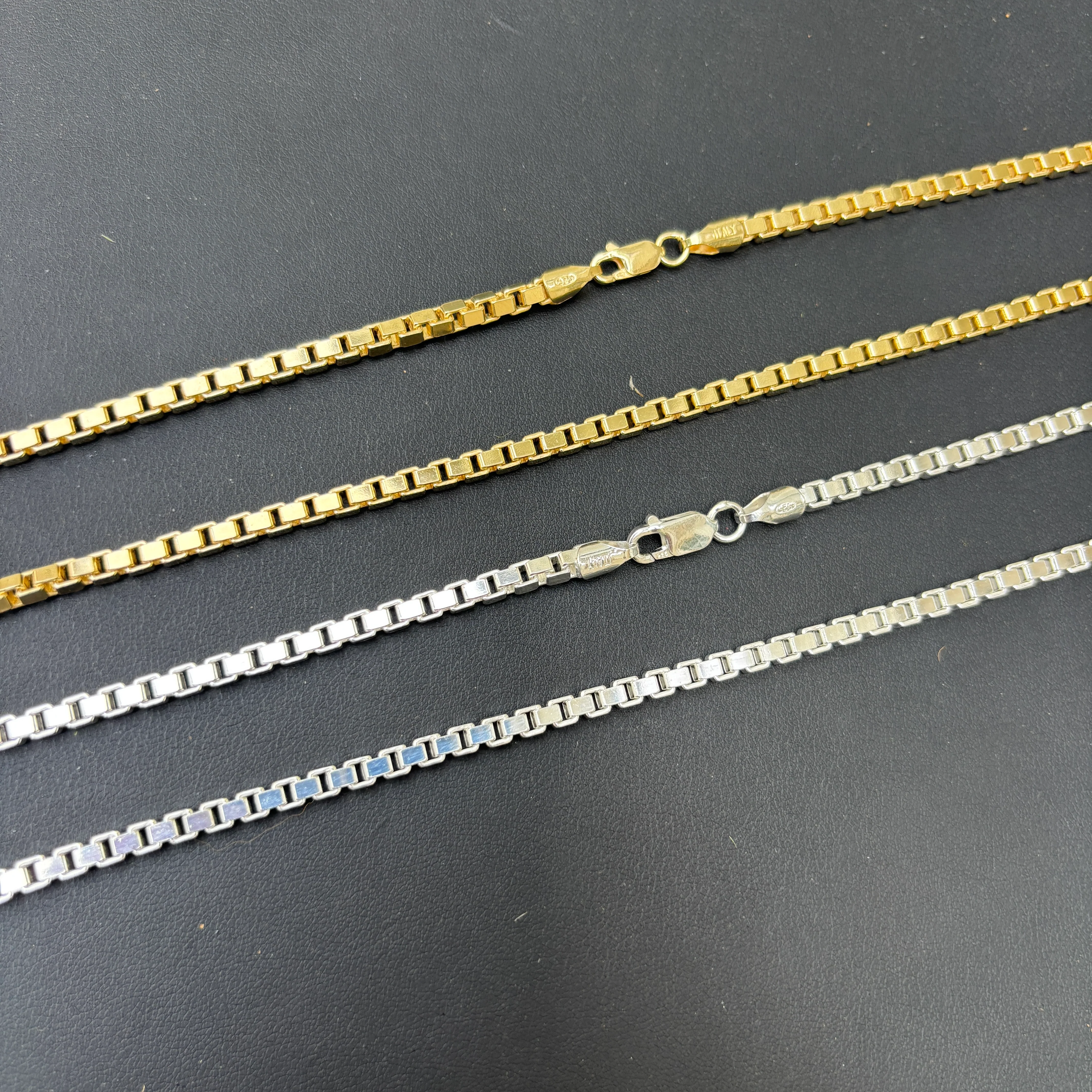 925 Sterling Silver 4mm Box Chain Necklace - Image 8