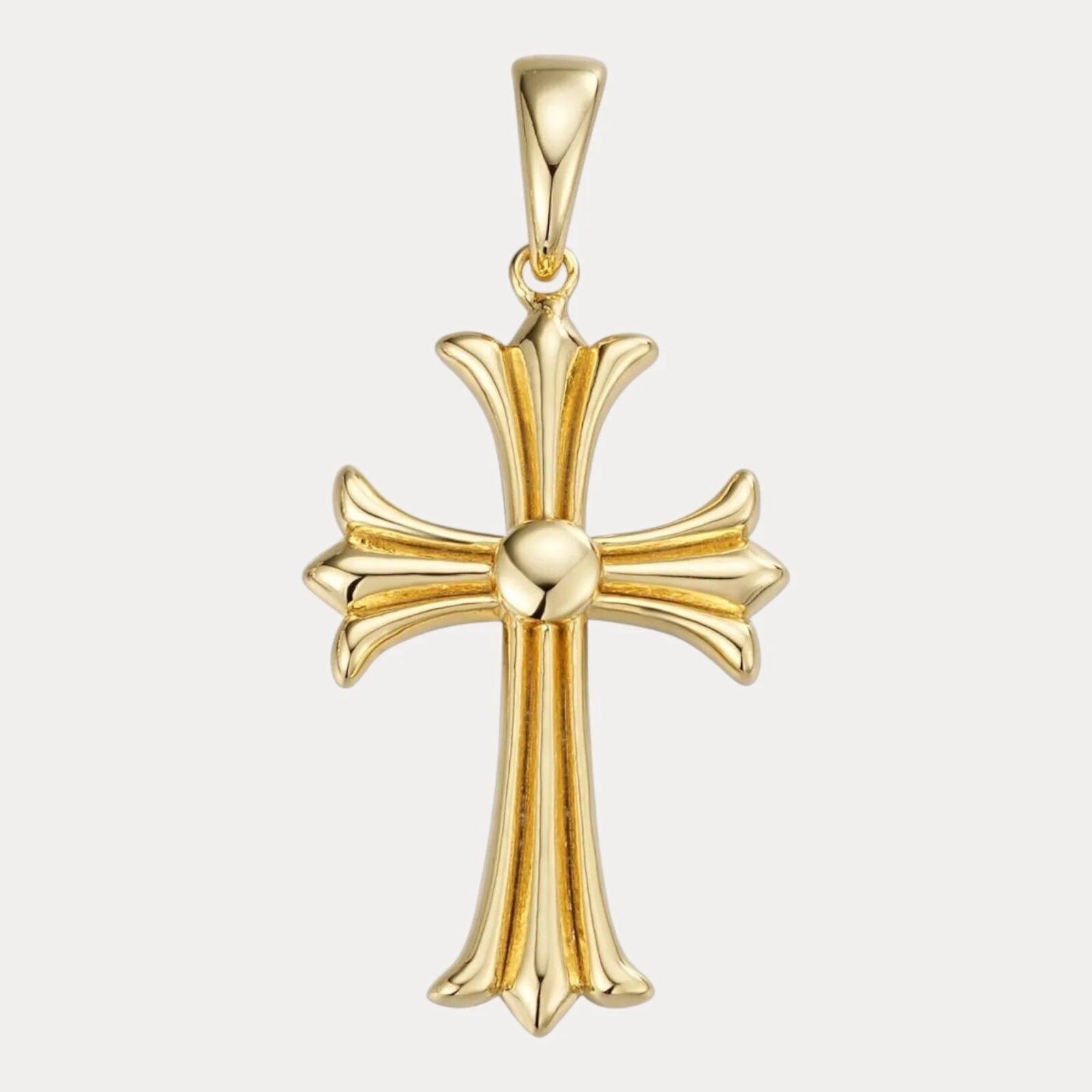 925 Sterling Silver Cross Hearts Pendant - Large - Image 2
