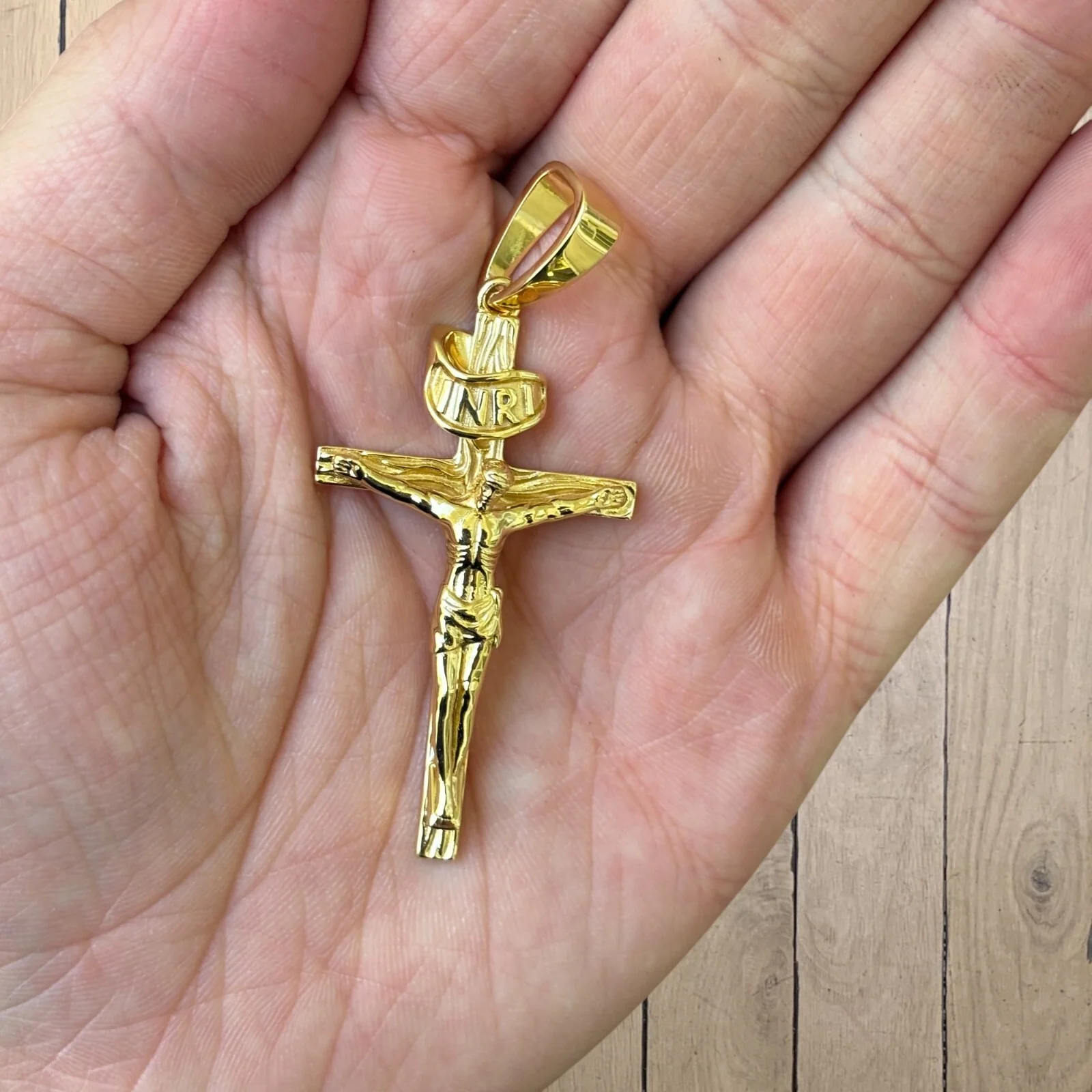 925 Sterling Silver Crucifix Cross Pendant - Large - Image 6