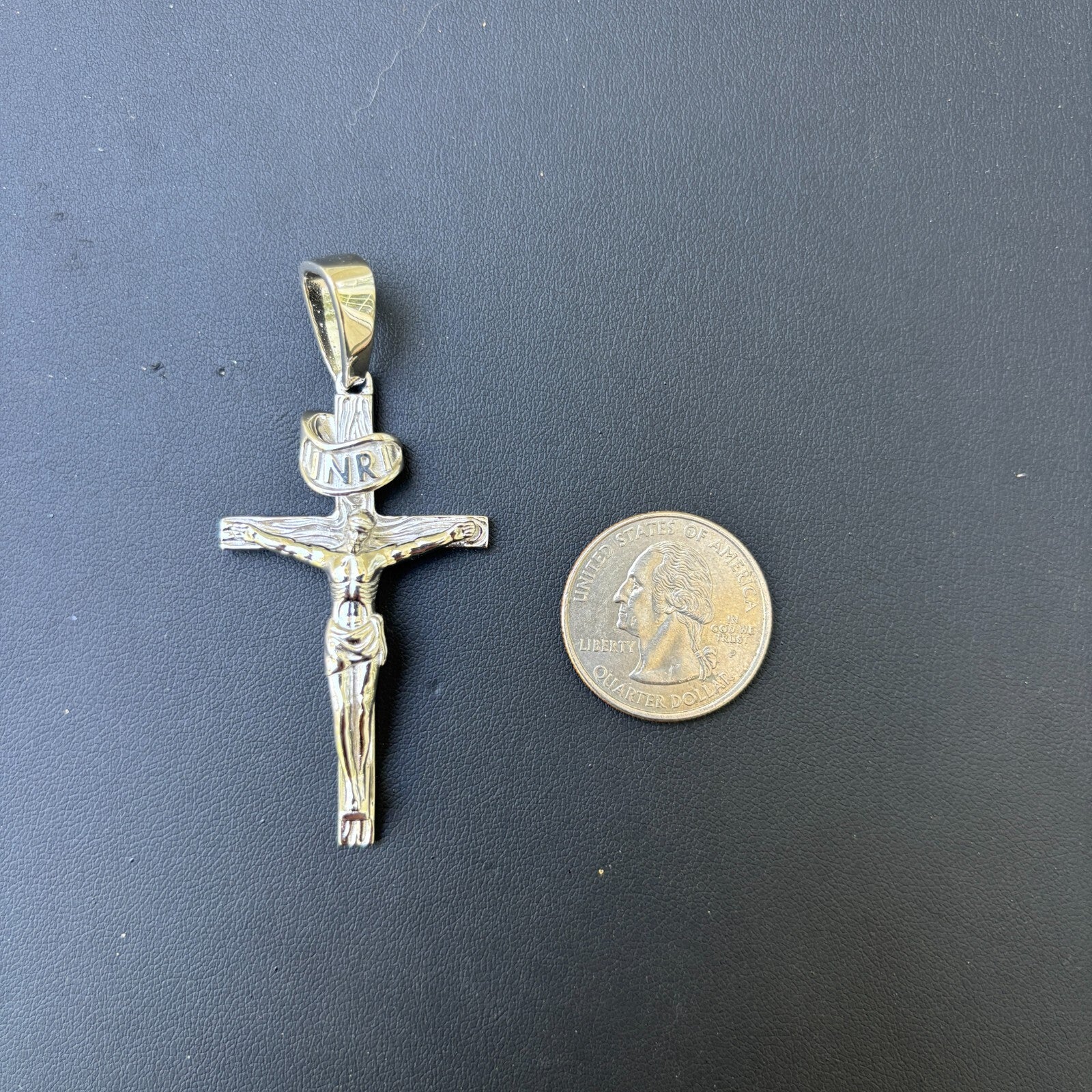 925 Sterling Silver Crucifix Cross Pendant - Large - Image 7