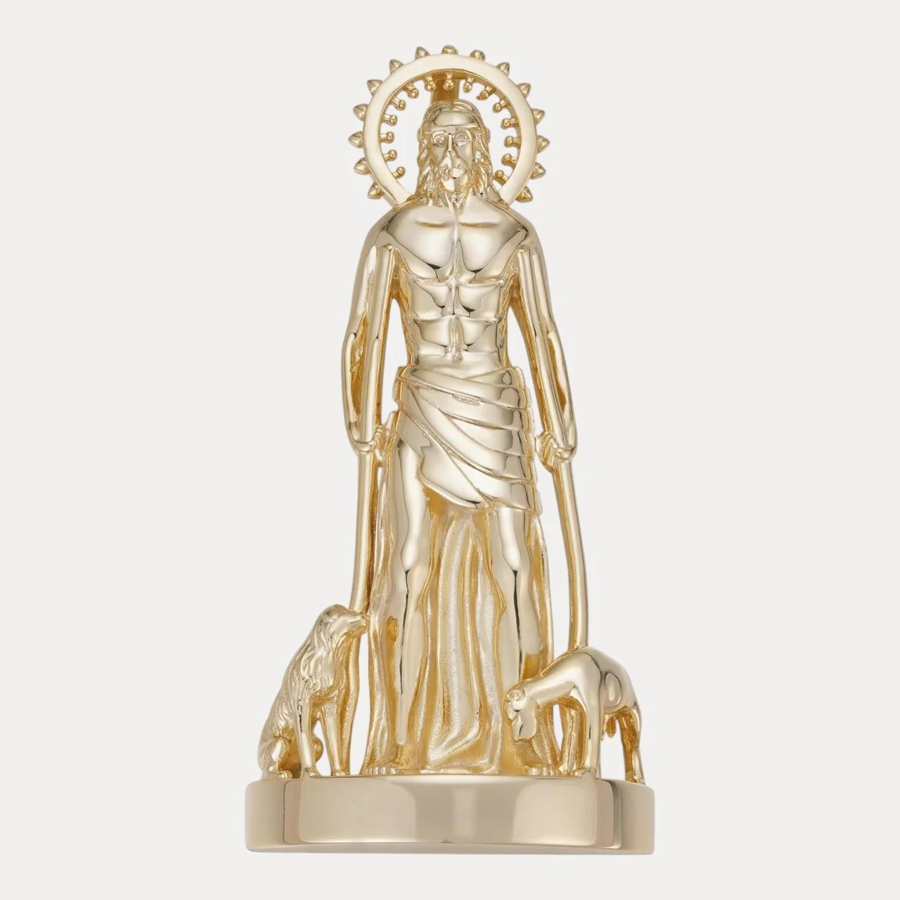 925 Sterling Silver St Lazarus San Lazaro Pendant - Large - Image 2