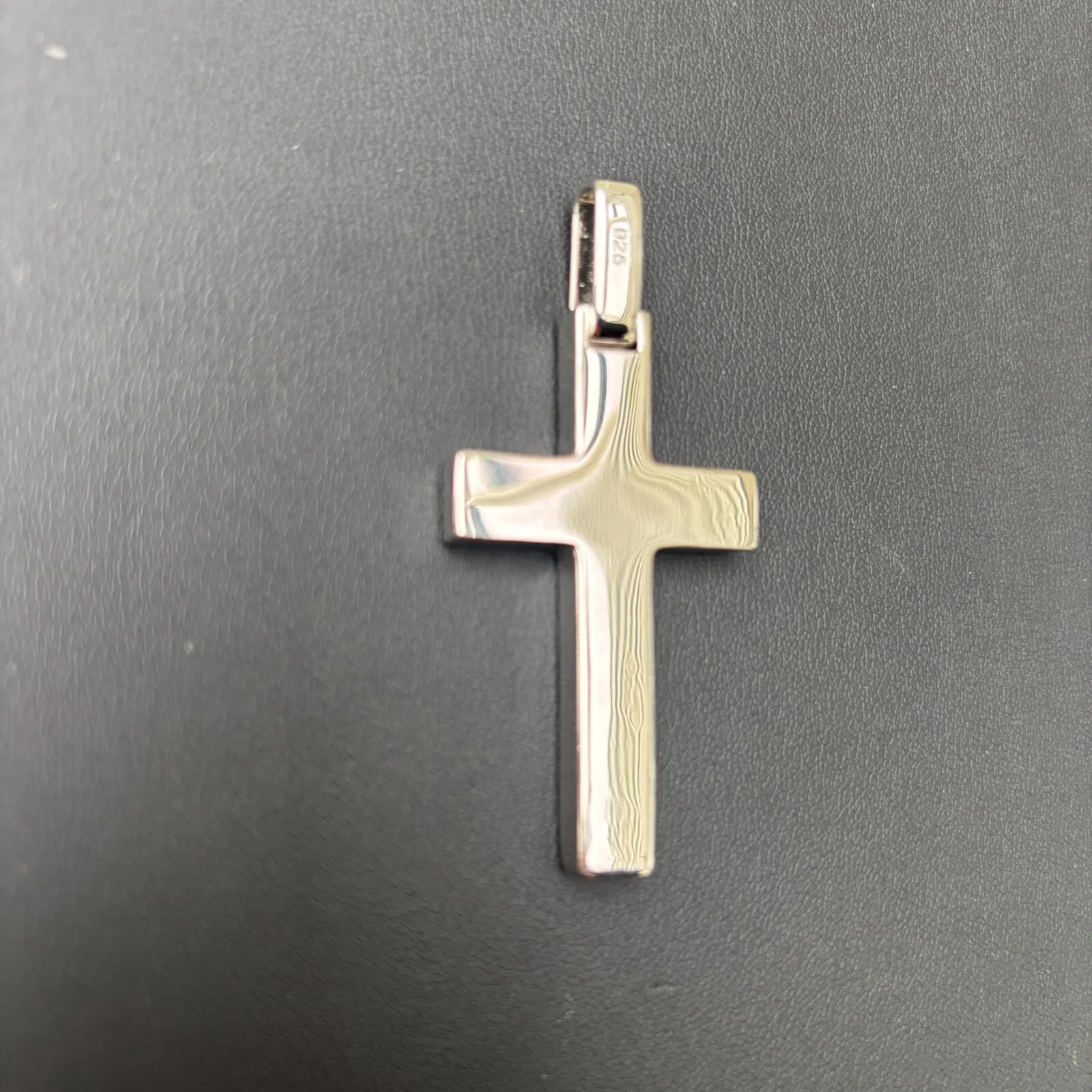 925 Sterling Silver Wooden Cross Pendant - Large - Image 8