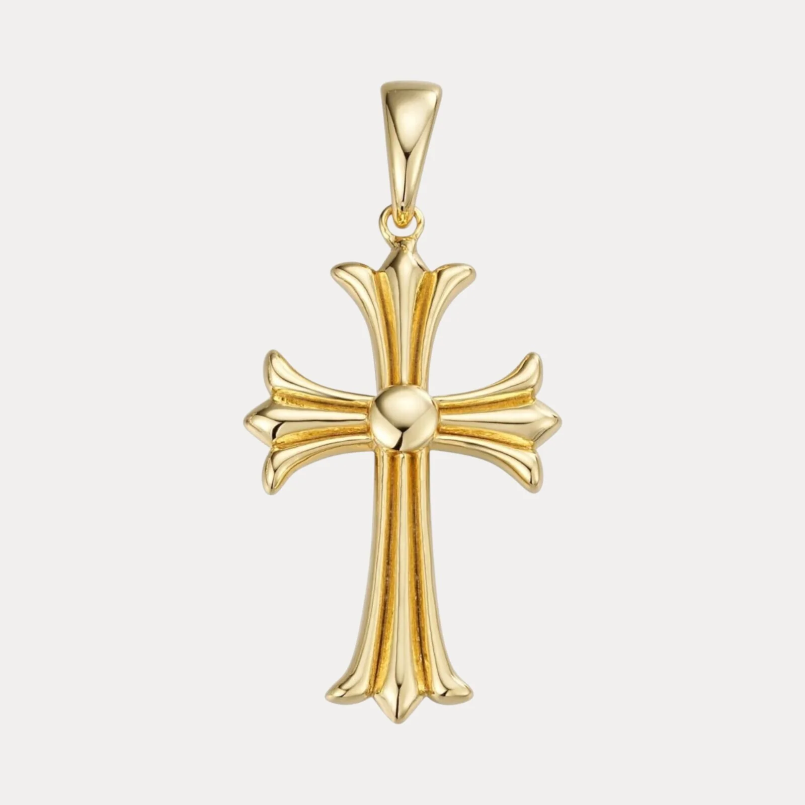 925 Sterling Silver Cross Hearts Pendant - Medium - Image 2