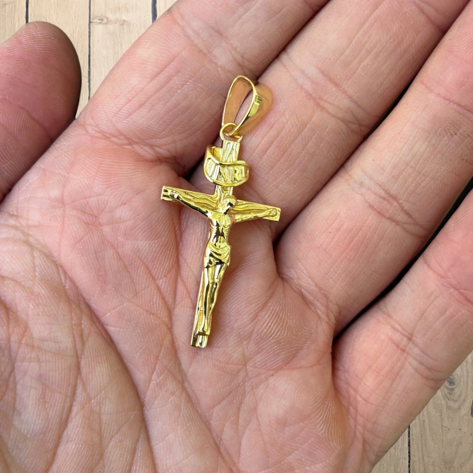925 Sterling Silver Crucifix Cross Pendant - Medium - Image 6