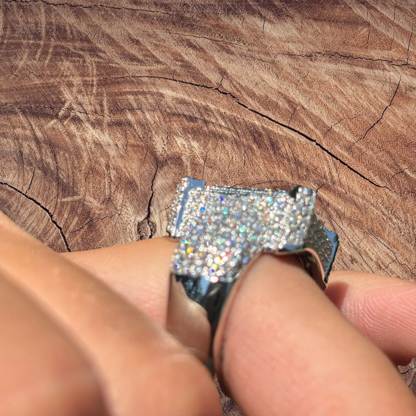 925 Sterling Silver Moissanite Cluster Ring - Image 10