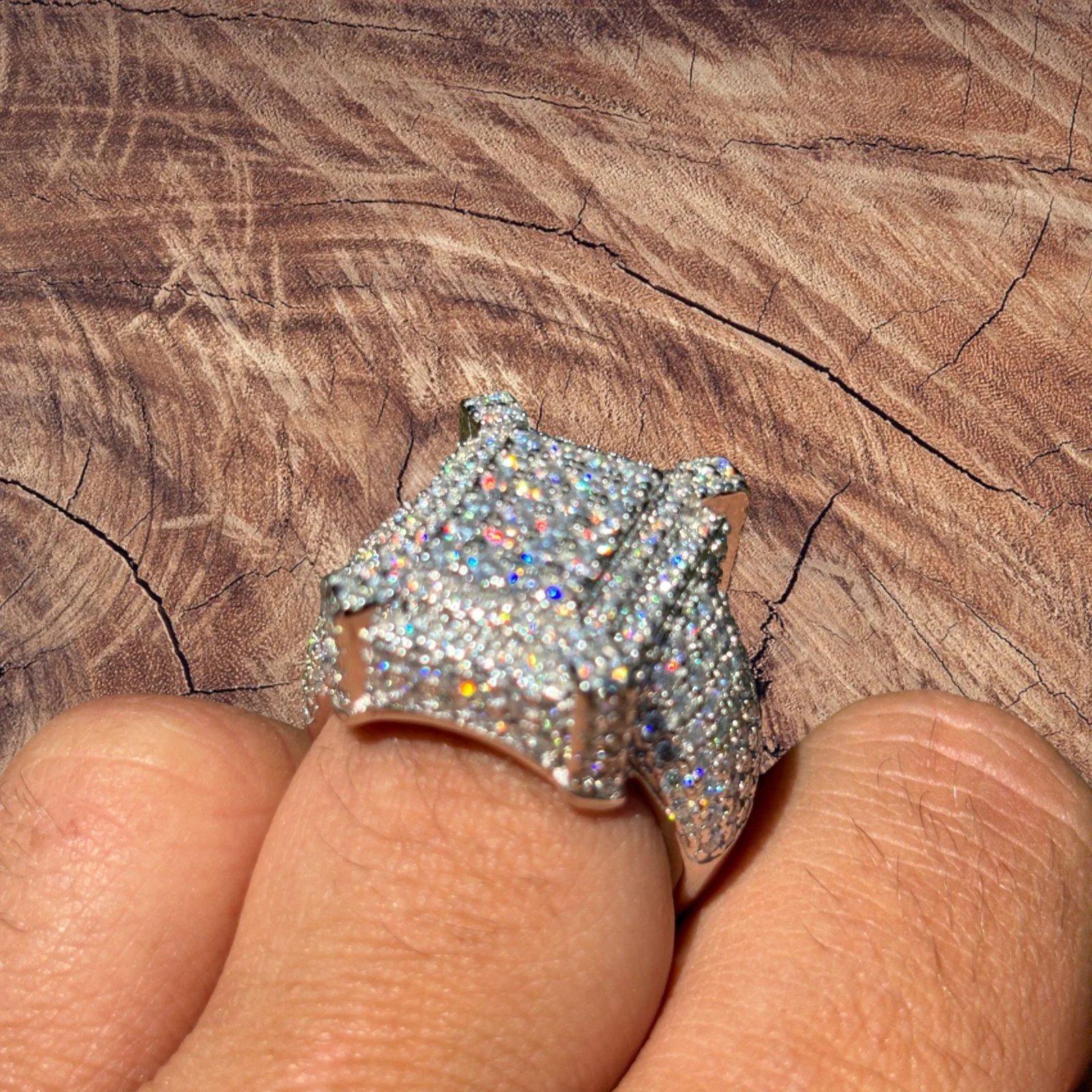 925 Sterling Silver Moissanite Cluster Ring - Image 11
