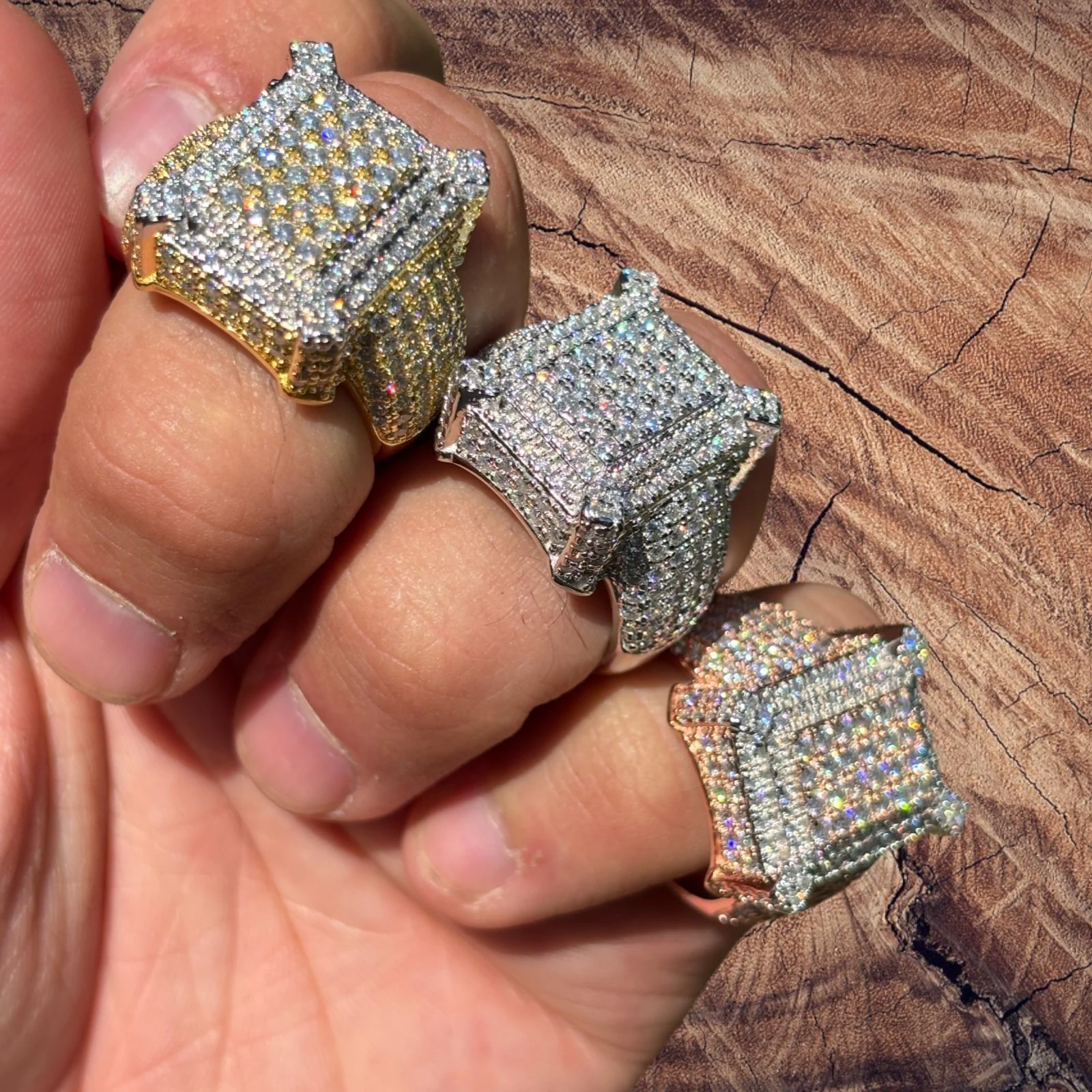 925 Sterling Silver Moissanite Cluster Ring - Image 4
