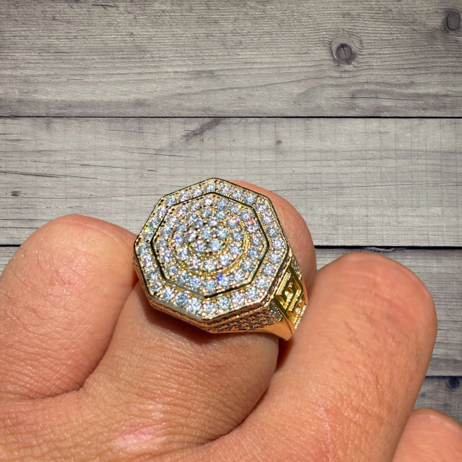 925 Sterling Silver Moissanite Octagon Shaped Ring - Image 11