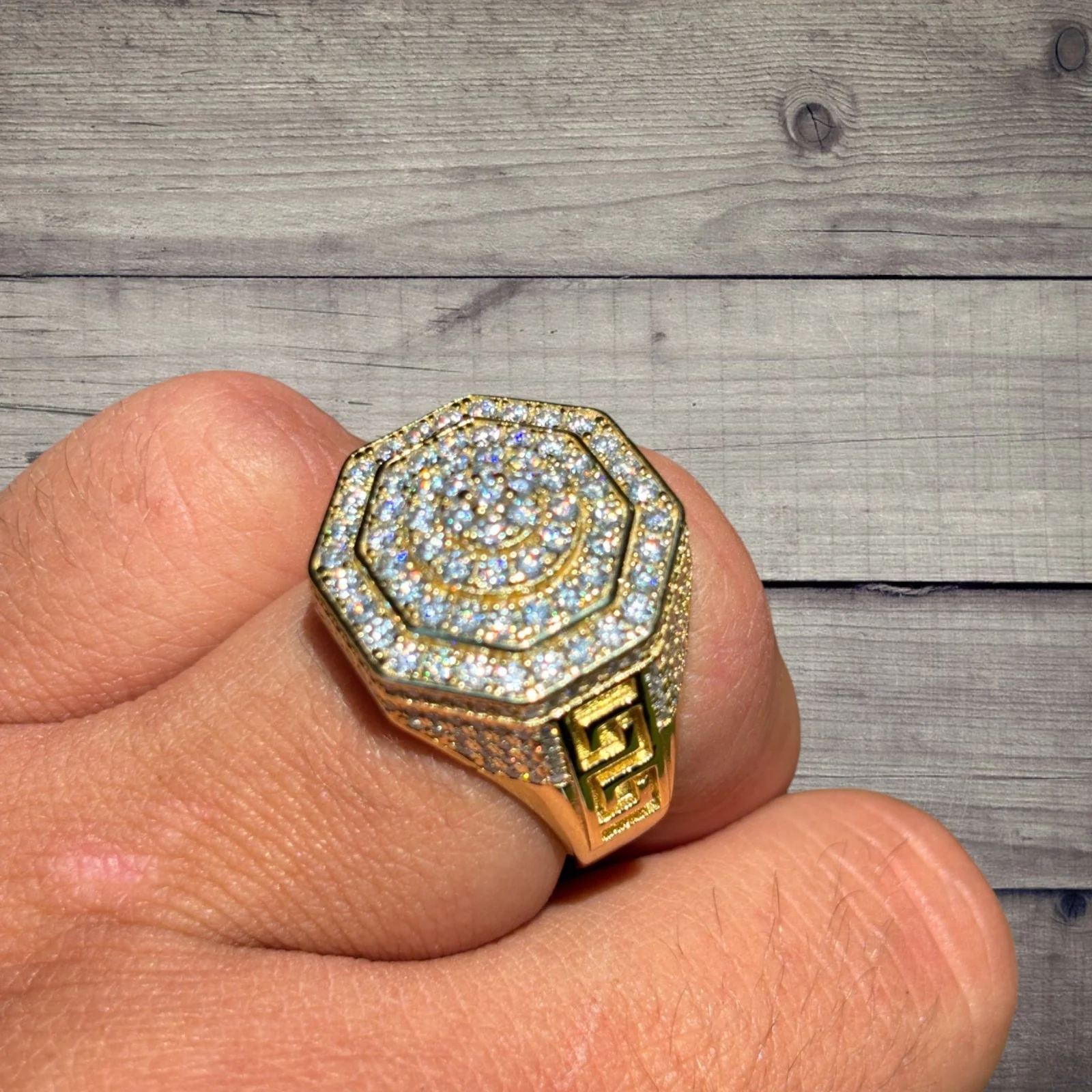 925 Sterling Silver Moissanite Octagon Shaped Ring - Image 12