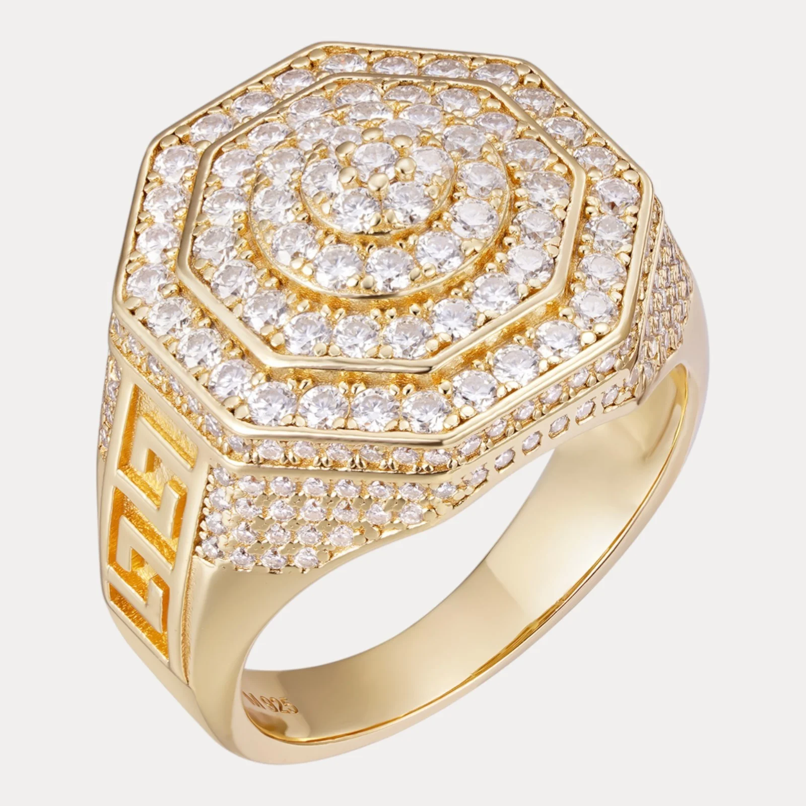 925 Sterling Silver Moissanite Octagon Shaped Ring - Image 2